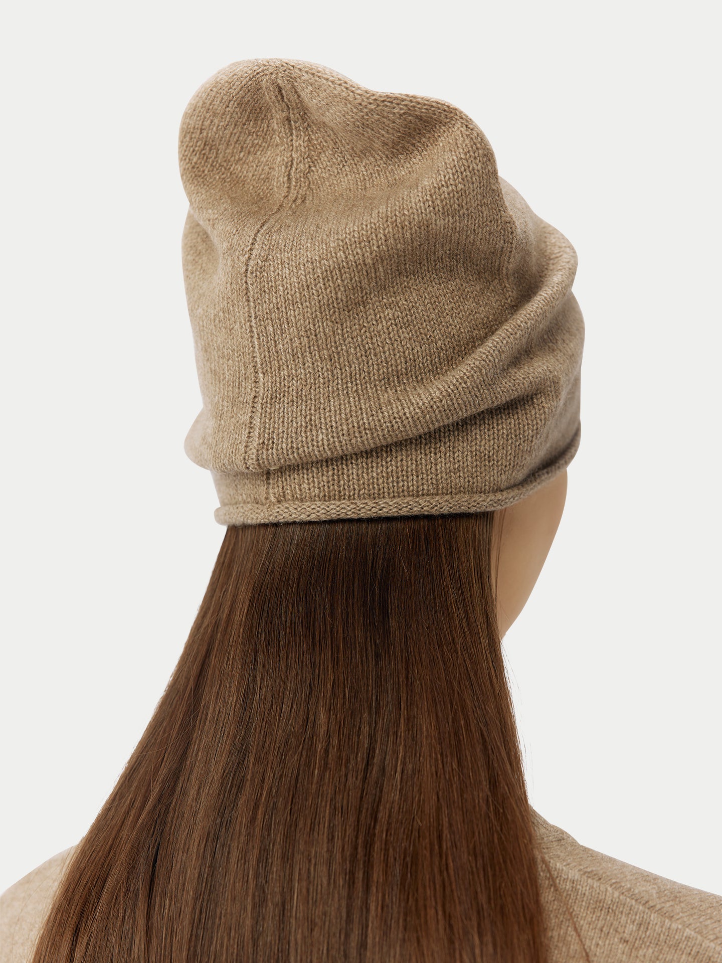 Women's Cashmere €99 Hat & Sweater Set Taupe - Gobi Cashmere