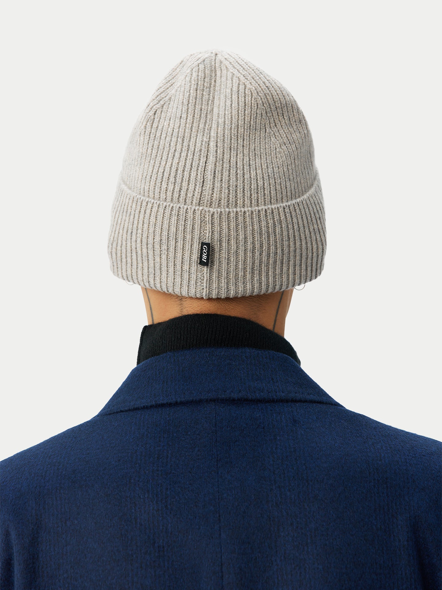 Men's Cashmere Beanie Hat Dawn Blue - Gobi Cashmere