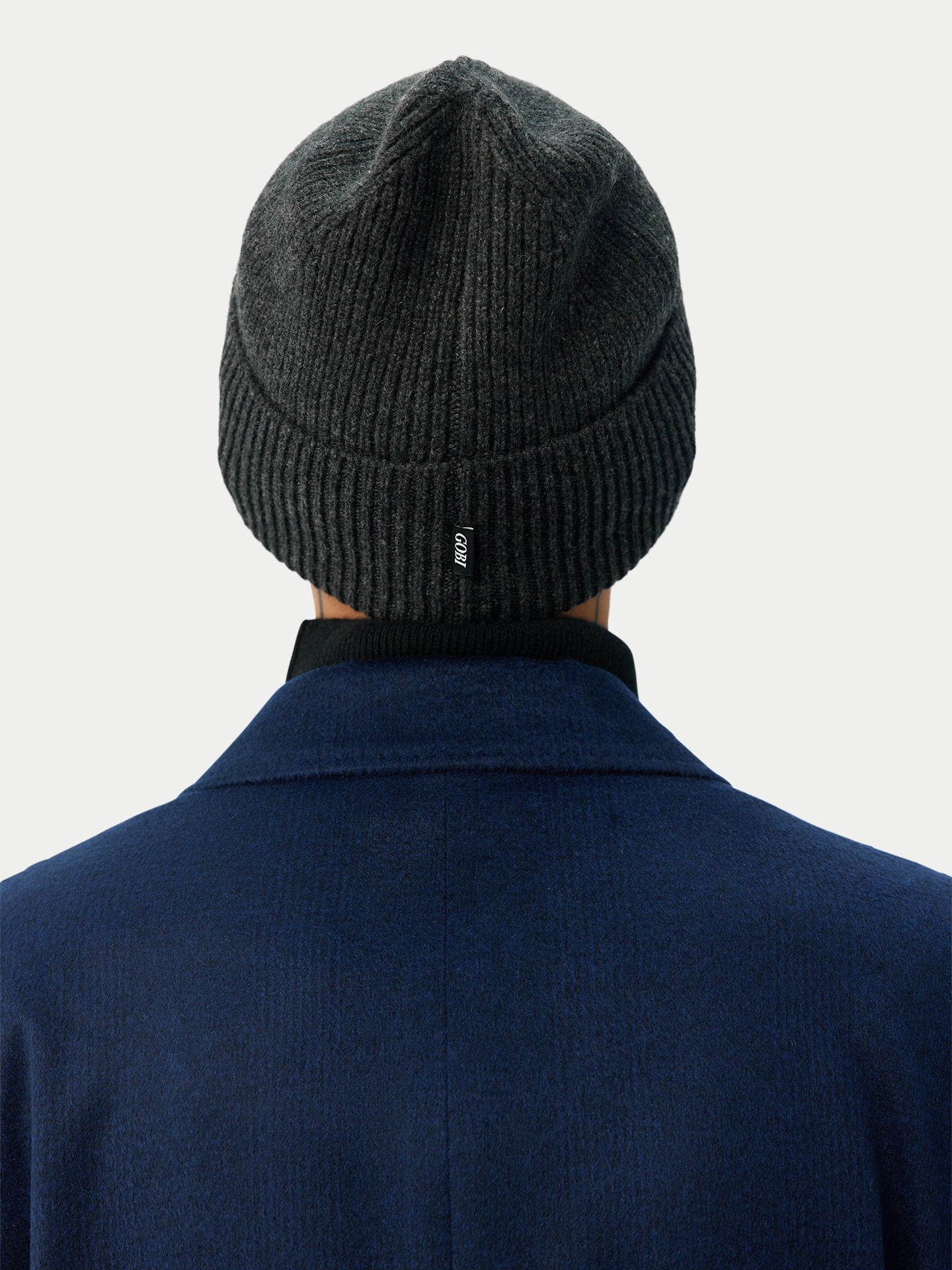 Men's Cashmere Beanie Hat Charcoal - Gobi Cashmere