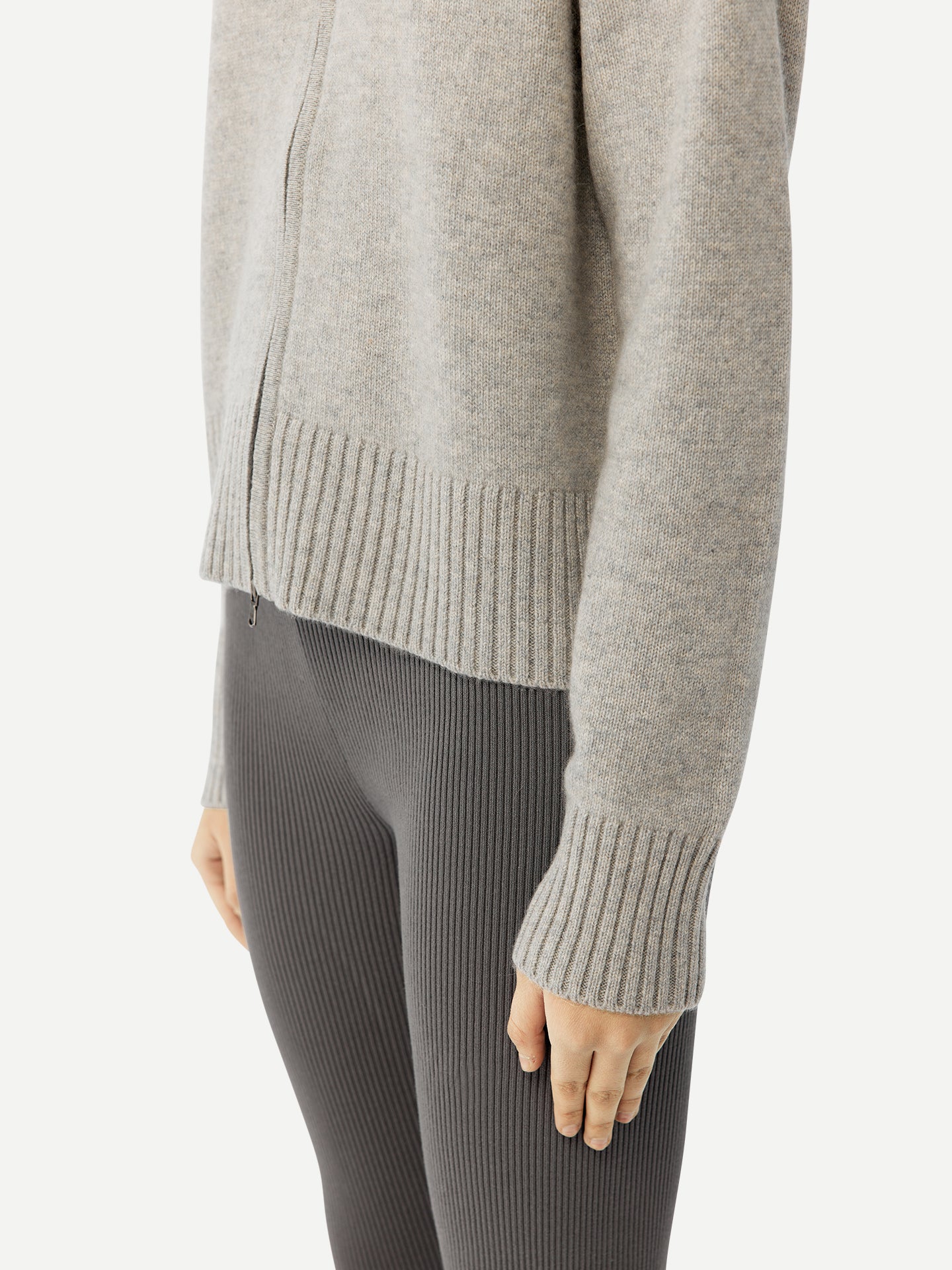 Women's Cashmere Zip Cardigan Dawn Blue - Gobi Cashmere