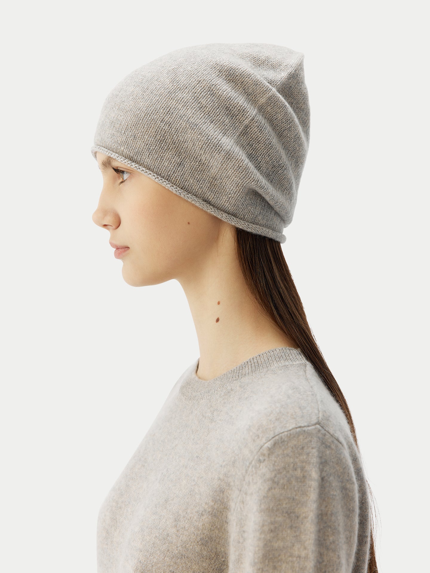 Women's Cashmere €99 Hat & Sweater Set Dawn Blue - Gobi Cashmere