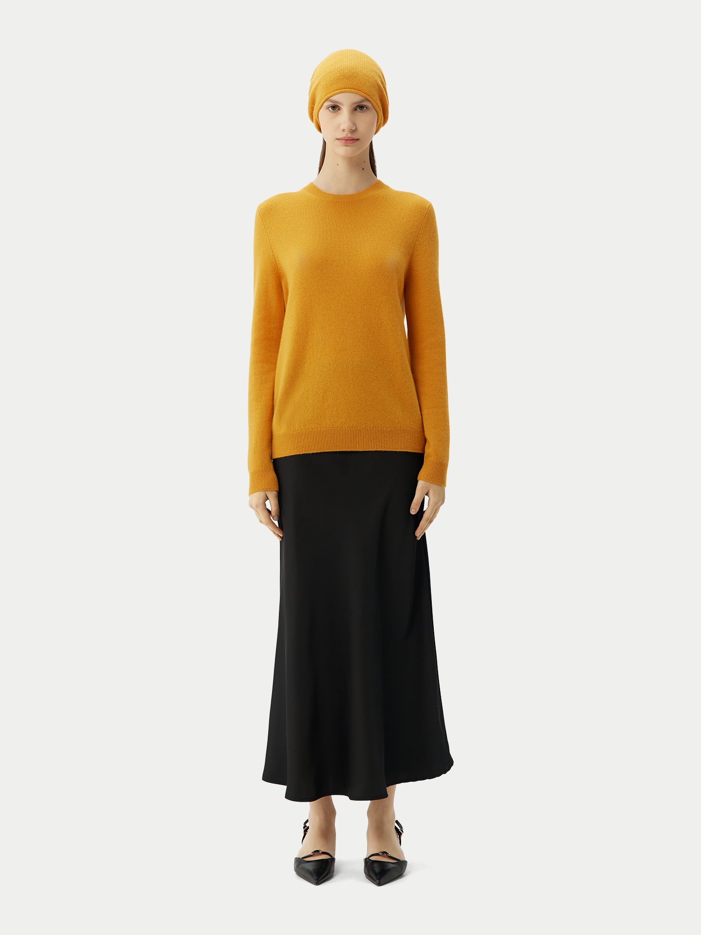 Women's Cashmere €99 Hat & Sweater Set Daffodil - Gobi Cashmere