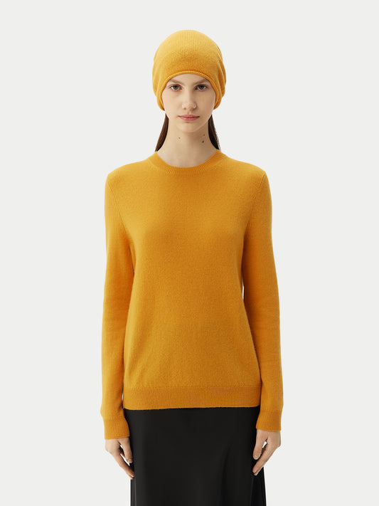 Women's Cashmere €99 Hat & Sweater Set Daffodil - Gobi Cashmere