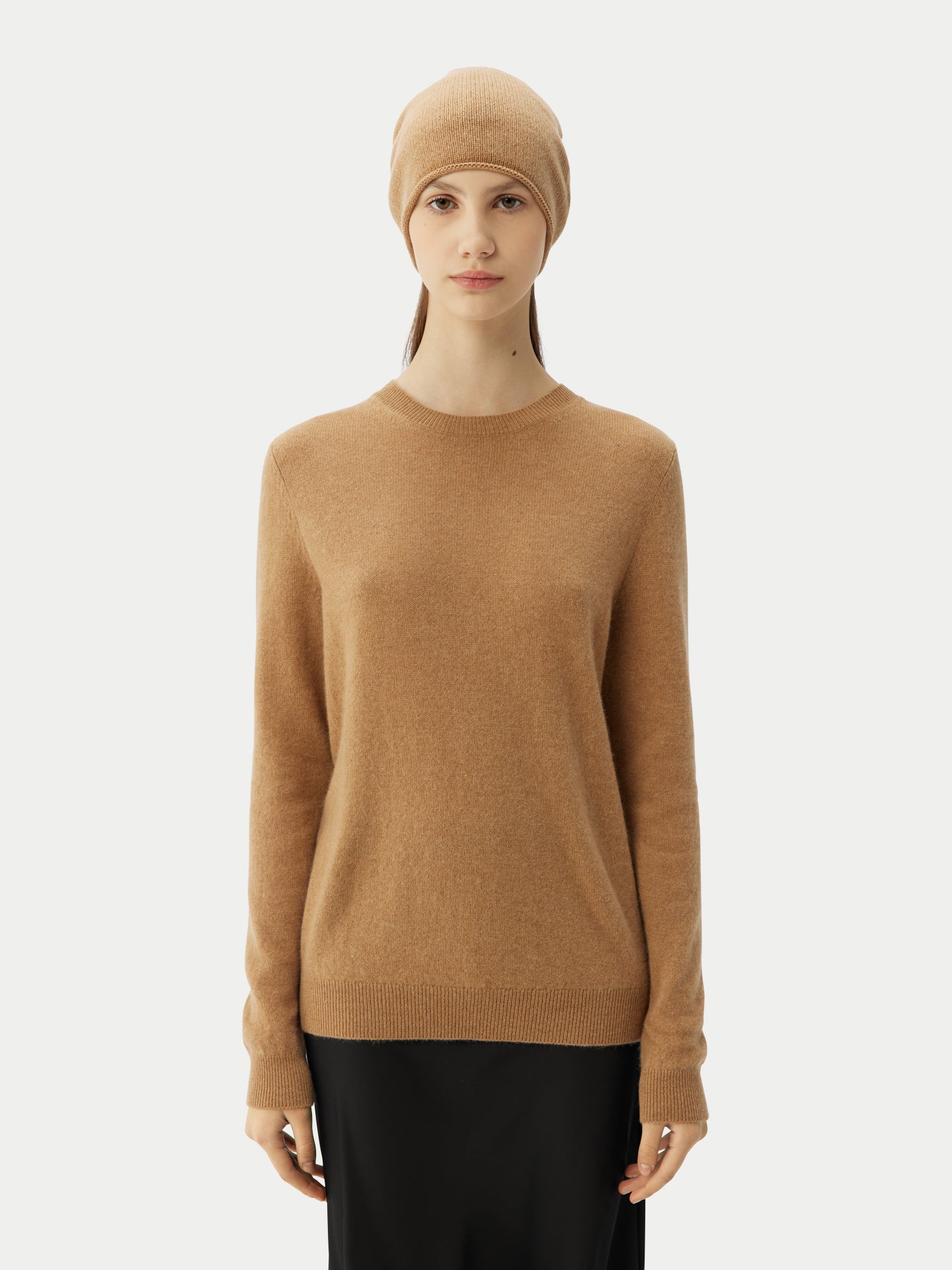 Women's Cashmere €99 Hat & Sweater Set Sheepskin - Gobi Cashmere