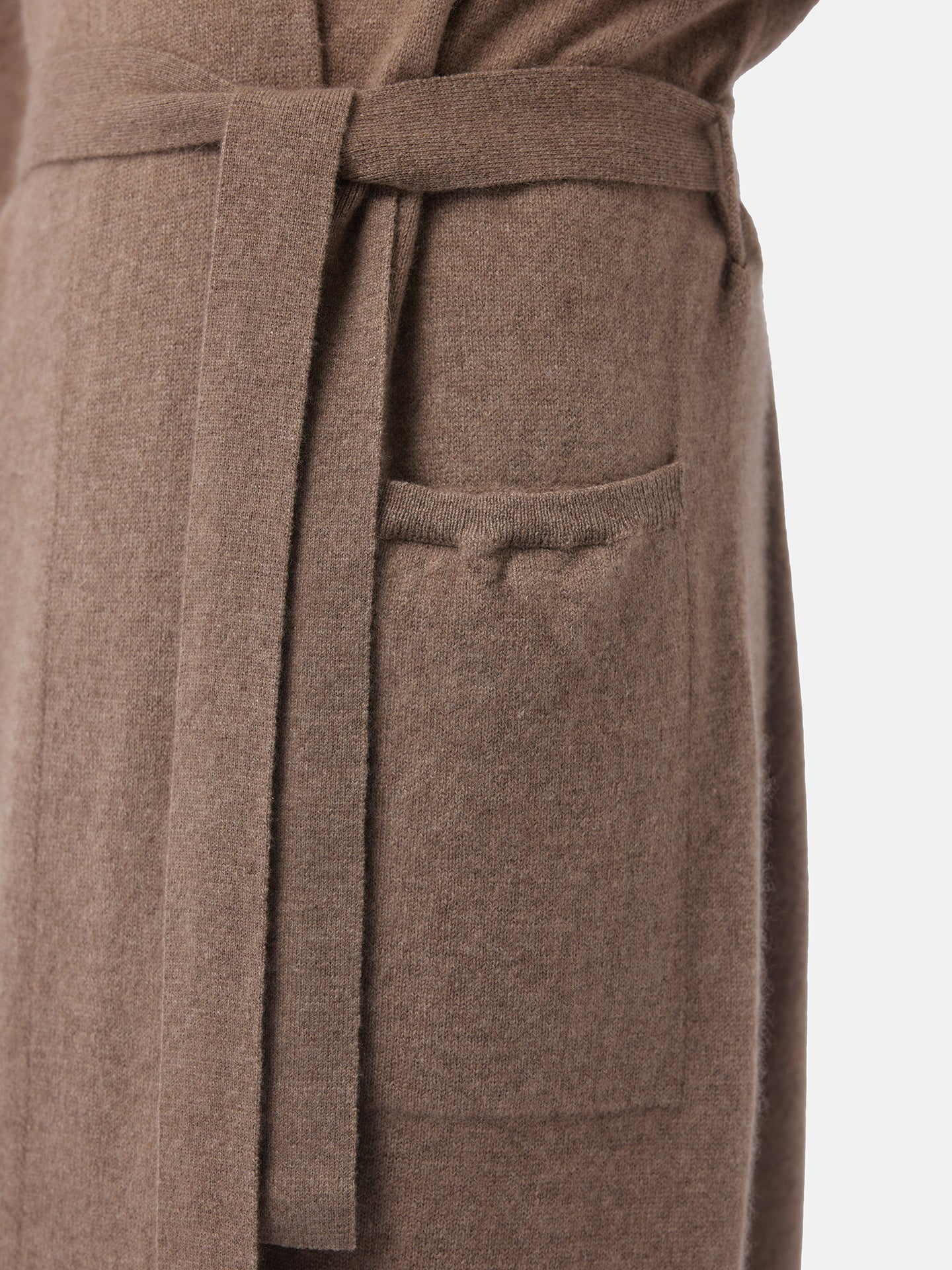 Men's Organic Colour Cashmere Robe Taupe - Gobi Cashmere