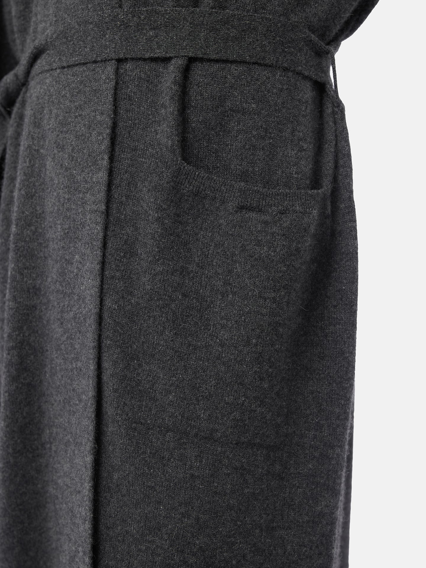 Men's Cashmere Robe Charcoal - Gobi Cashmere