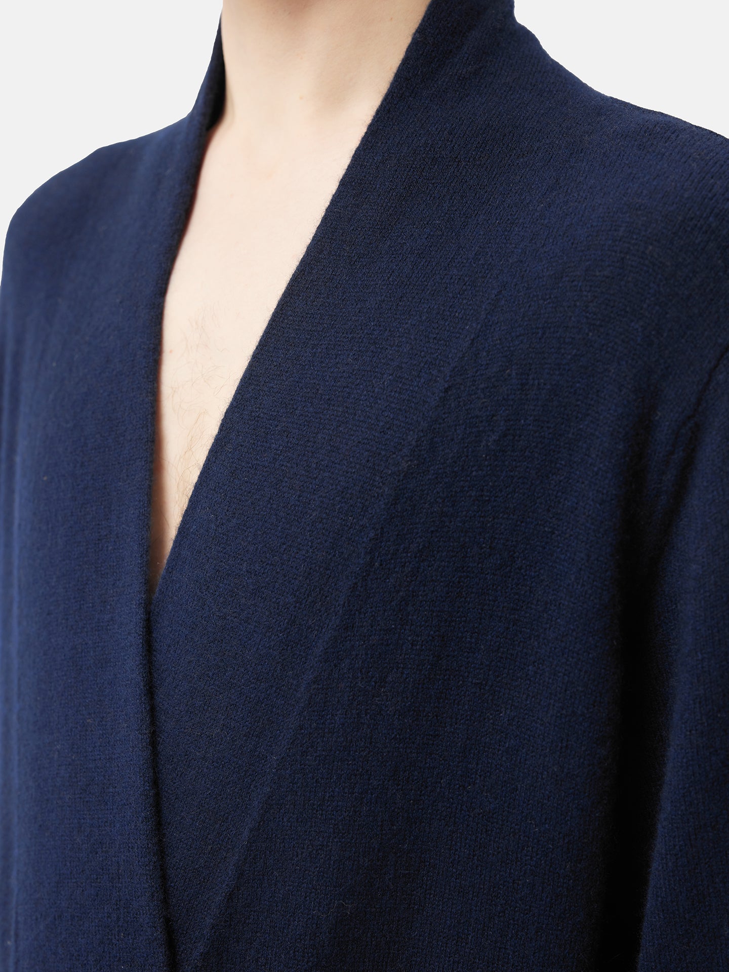 Men's Cashmere Robe Navy - Gobi Cashmere