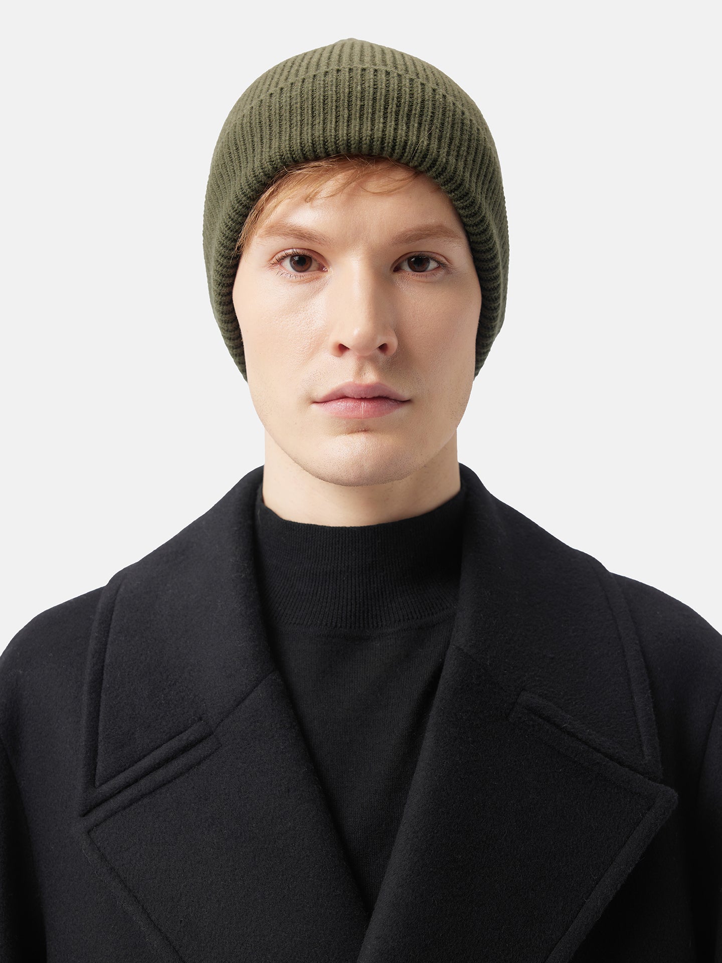 Men's Cashmere Beanie Hat Capulet Olive - Gobi Cashmere