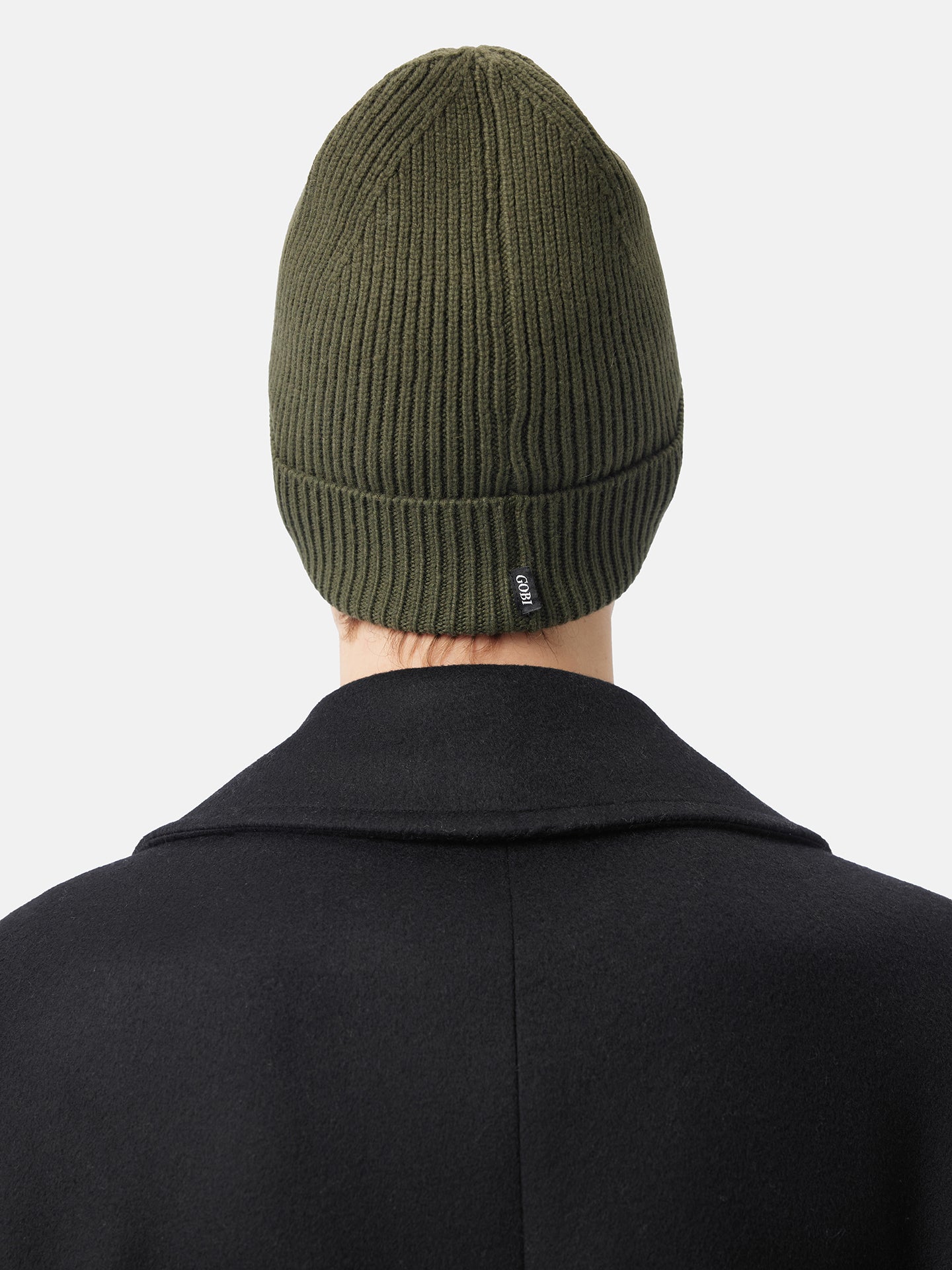 Men's Cashmere Beanie Hat Capulet Olive - Gobi Cashmere