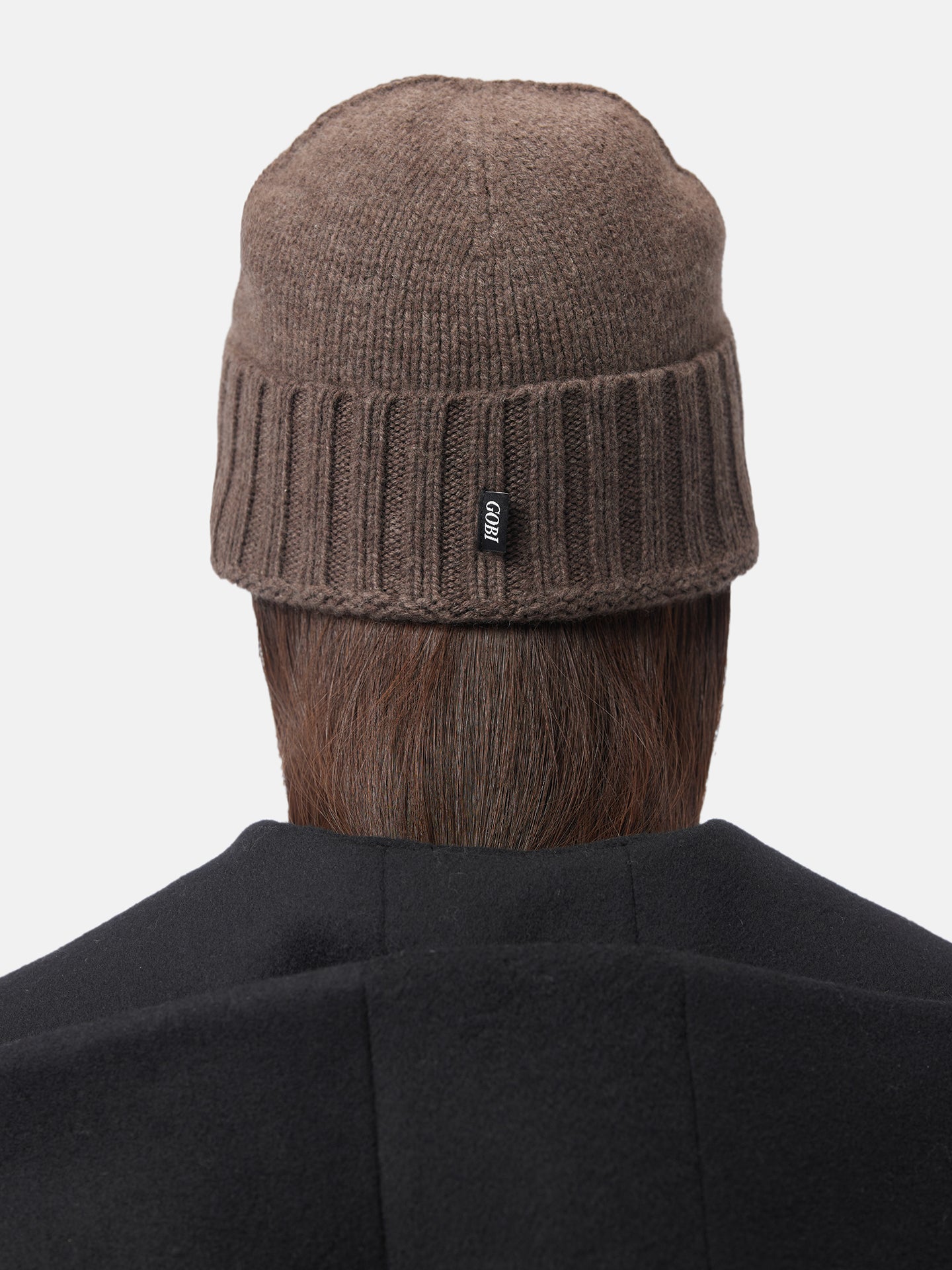 Unisex Cashmere Rib Knit Hat Cocoa - Gobi Cashmere