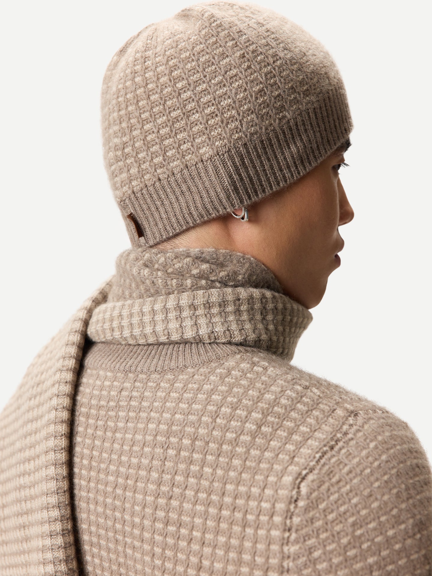Waffle Knit Cashmere Hat