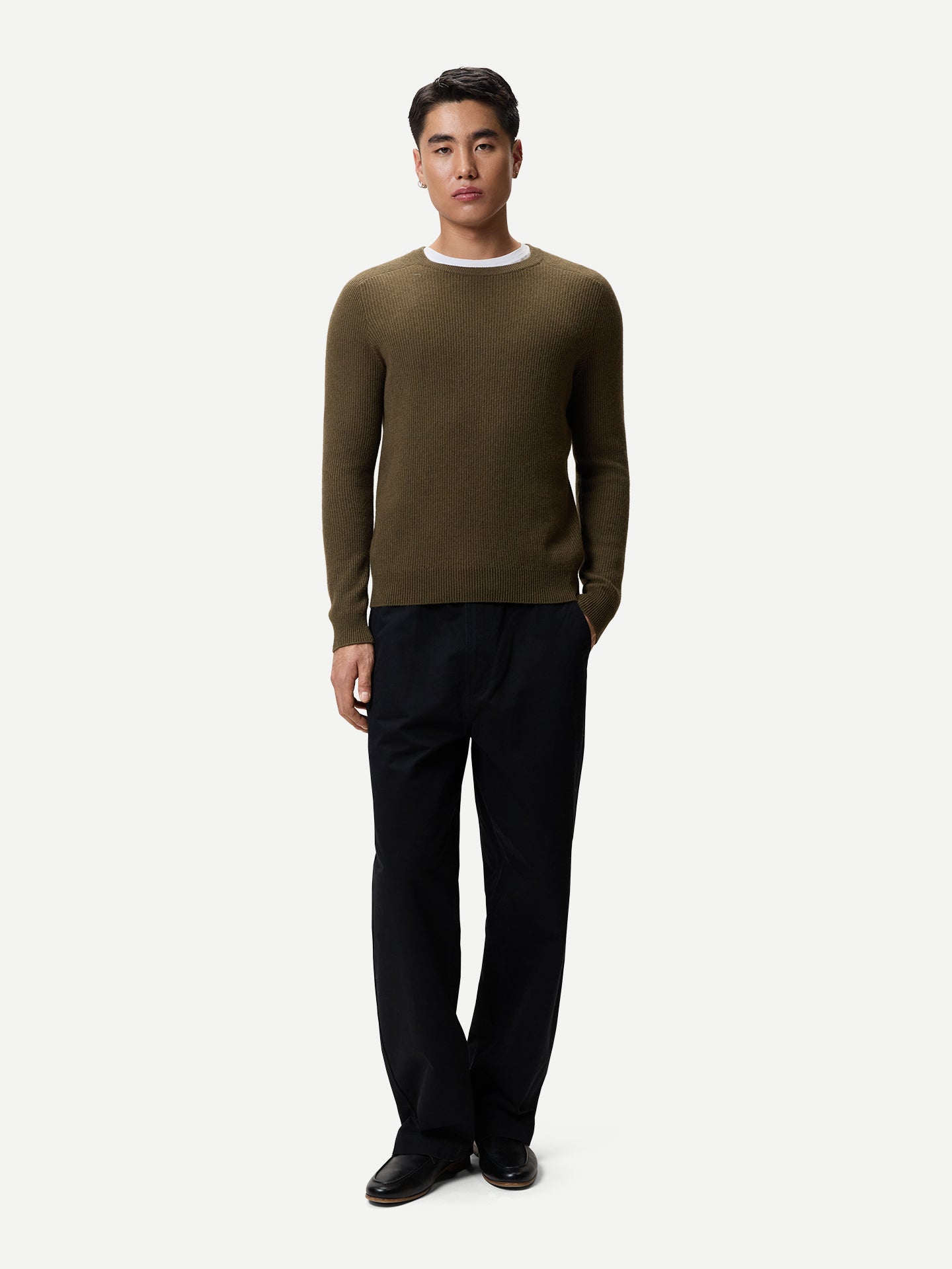 Men's Ribbed Cashmere Sweater