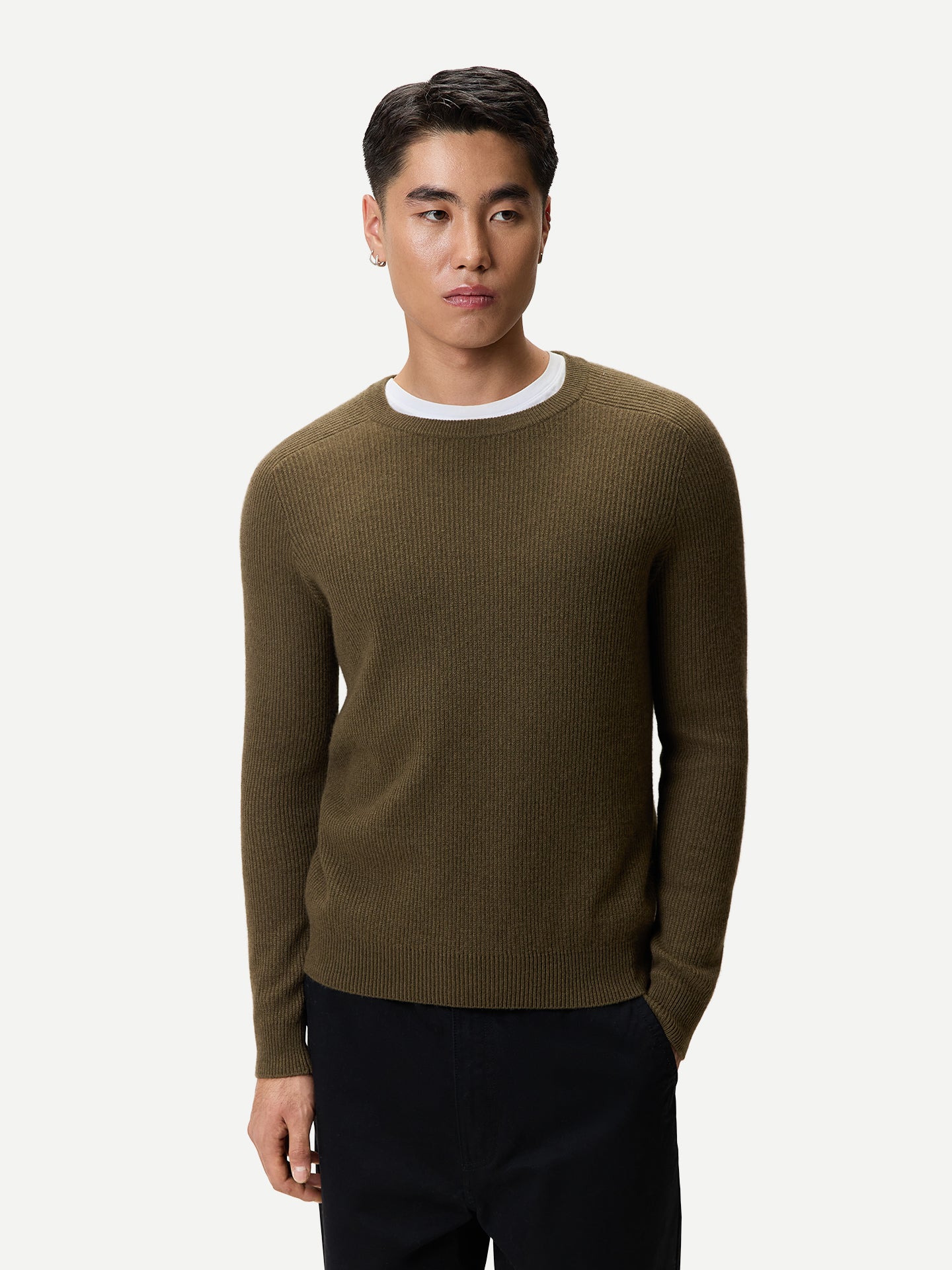 Men's Ribbed Cashmere Sweater