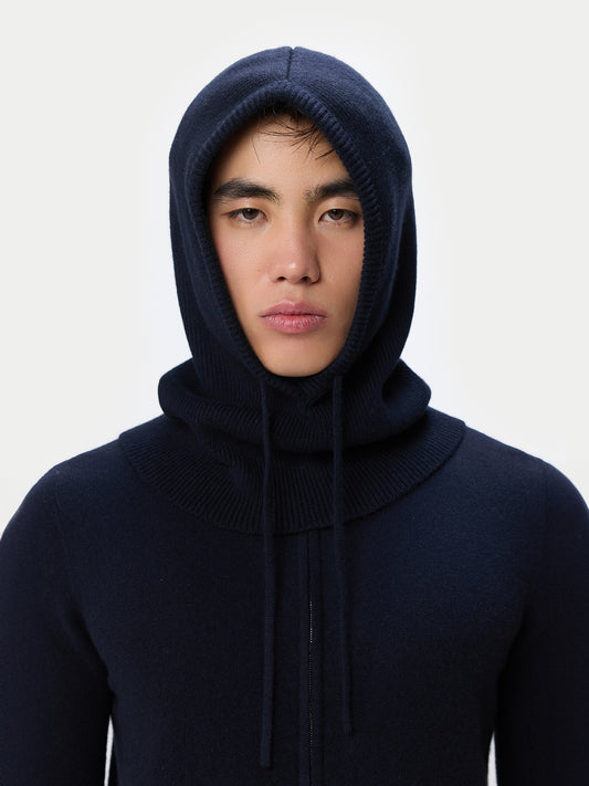 Essential Cashmere Balaclava Navy Blazer - Gobi Cashmere