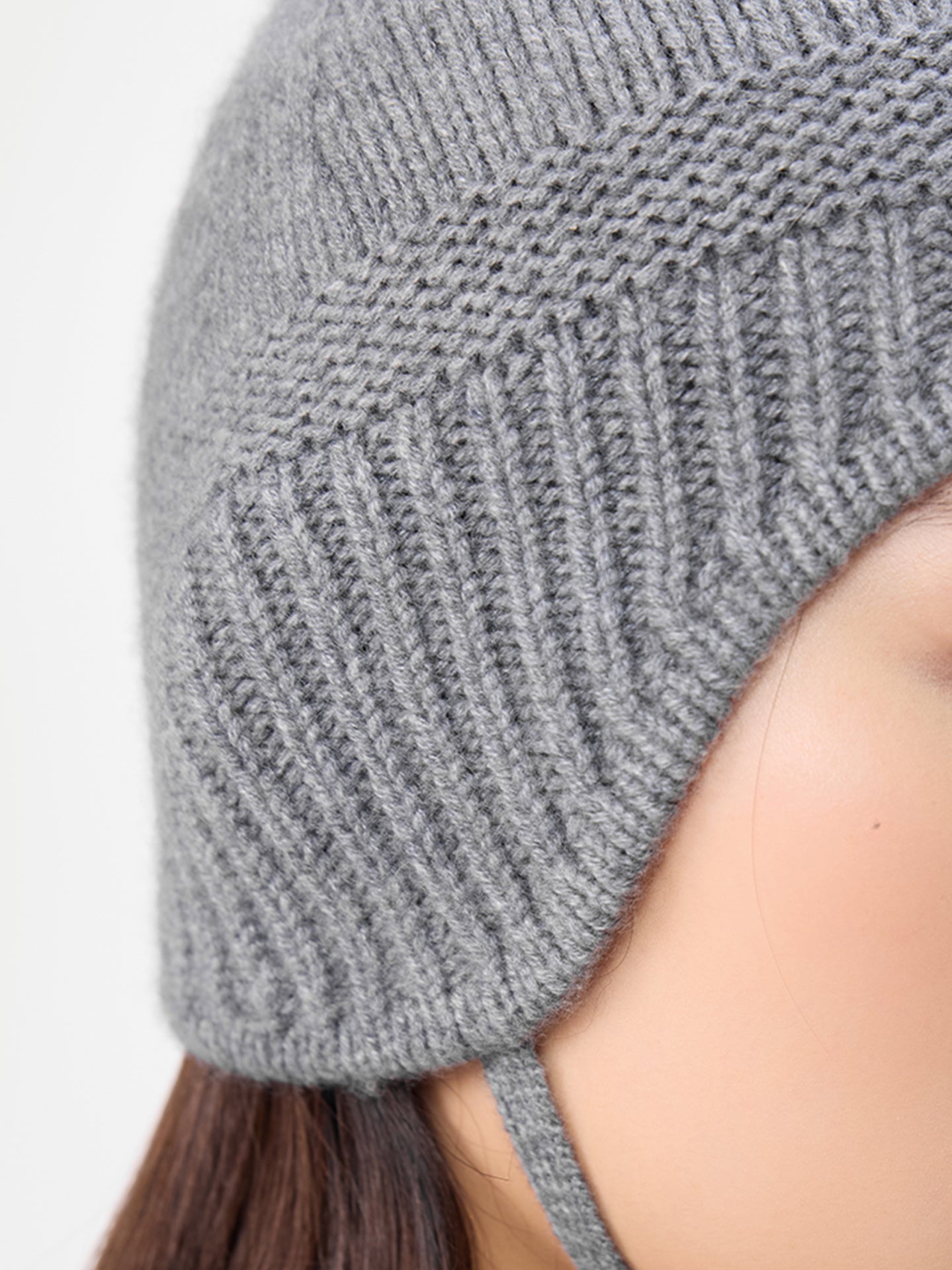 Ultimate Warmth Knit Tie Hat Dim Gray - Gobi Cashmere