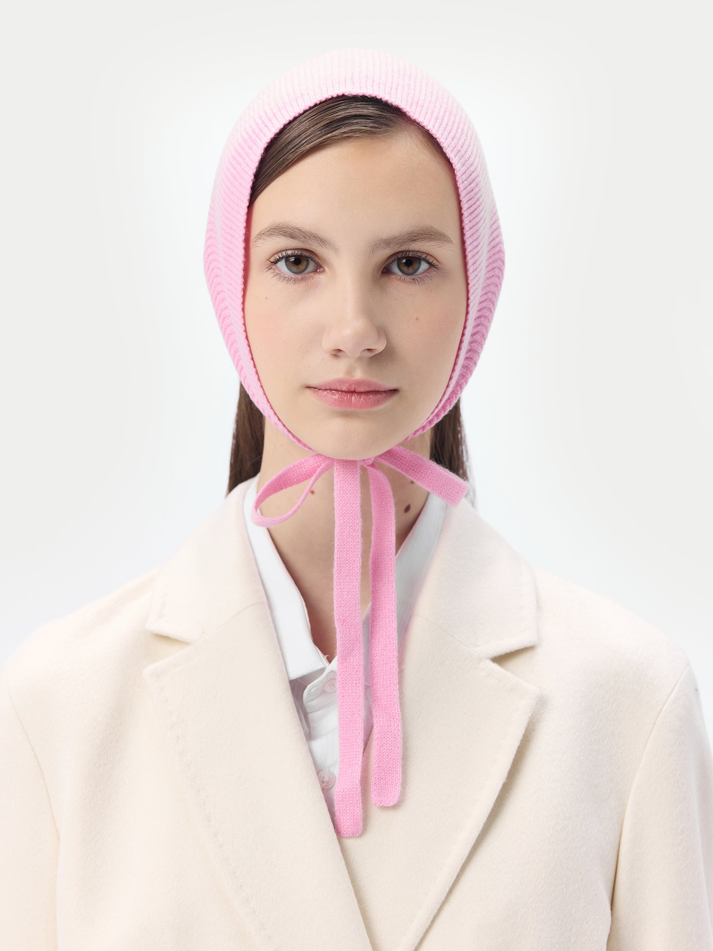 Women's Cashmere Mohair Bonnet Pink Frosting - Gobi Cashmere 