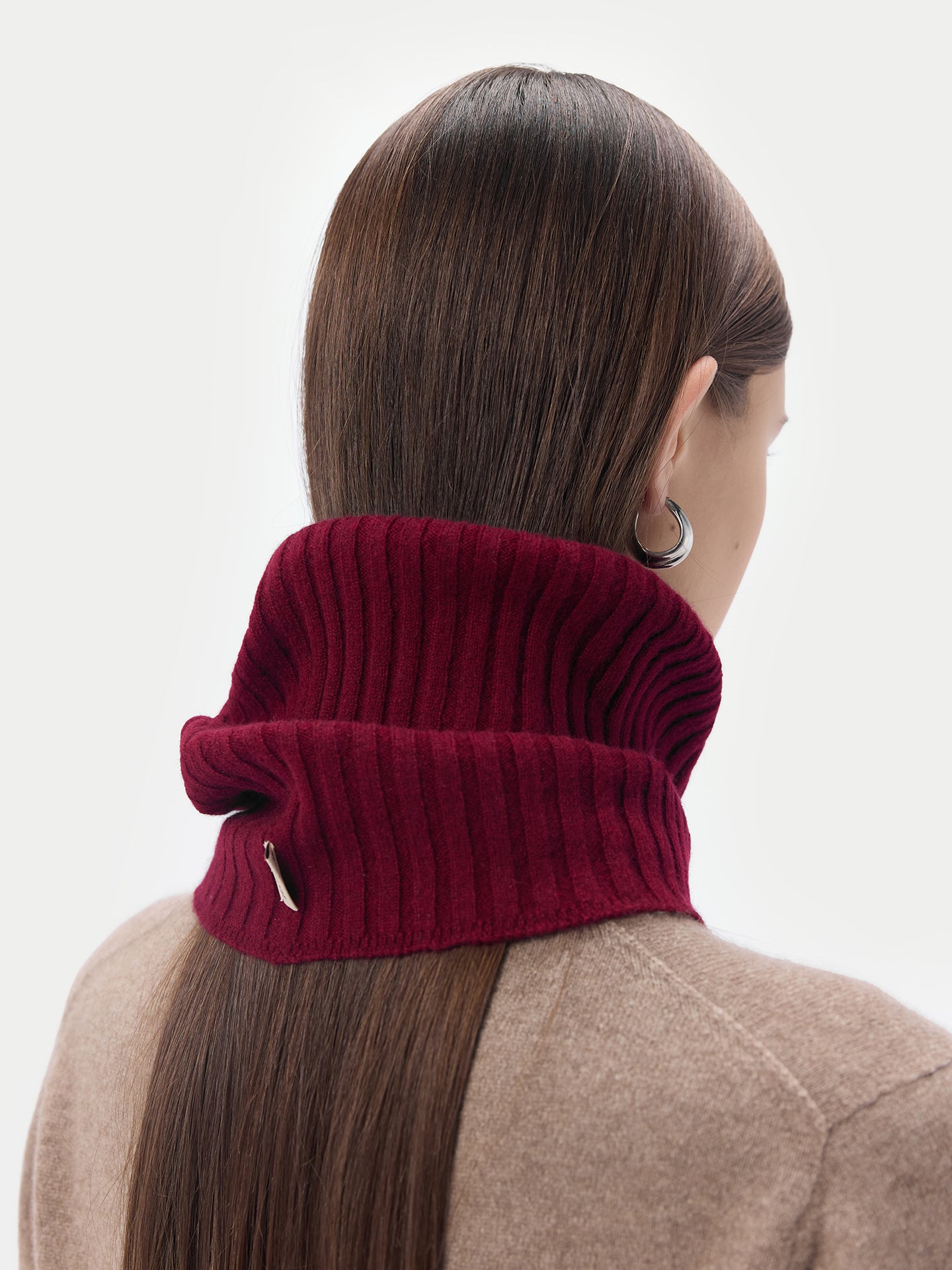 Women's Cashmere Neck Collar Scarf Bordeaux - Gobi Cashmere