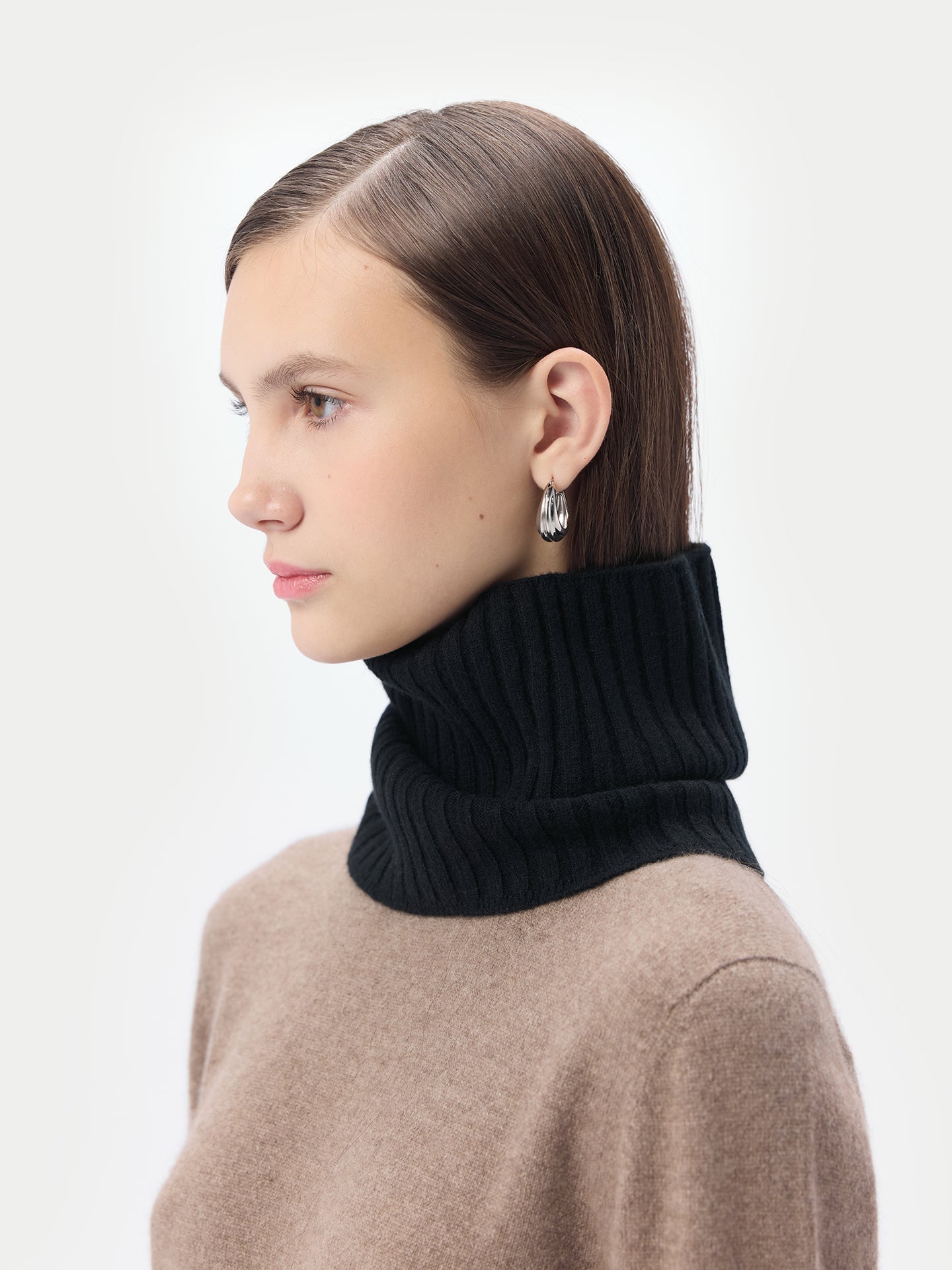 Women's Cashmere Neck Collar Scarf Black - Gobi Cashmere