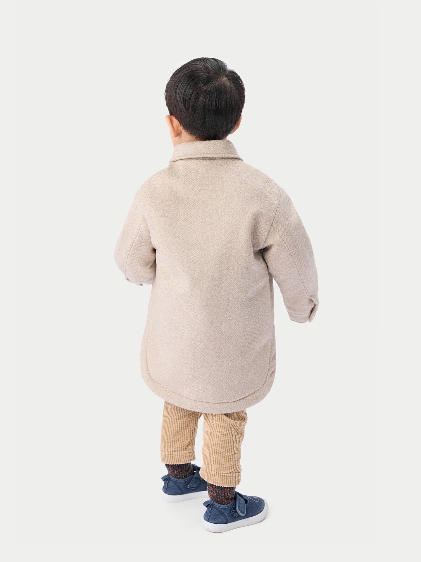 Kids Cashmere Sewn Jacket Beige - Gobi Cashmere