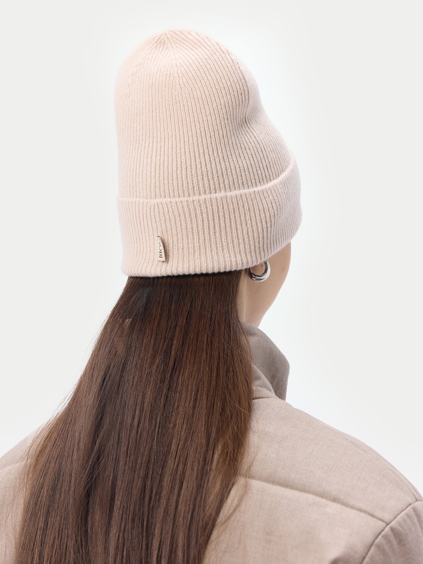 Cashmere Rib Knit Beanie