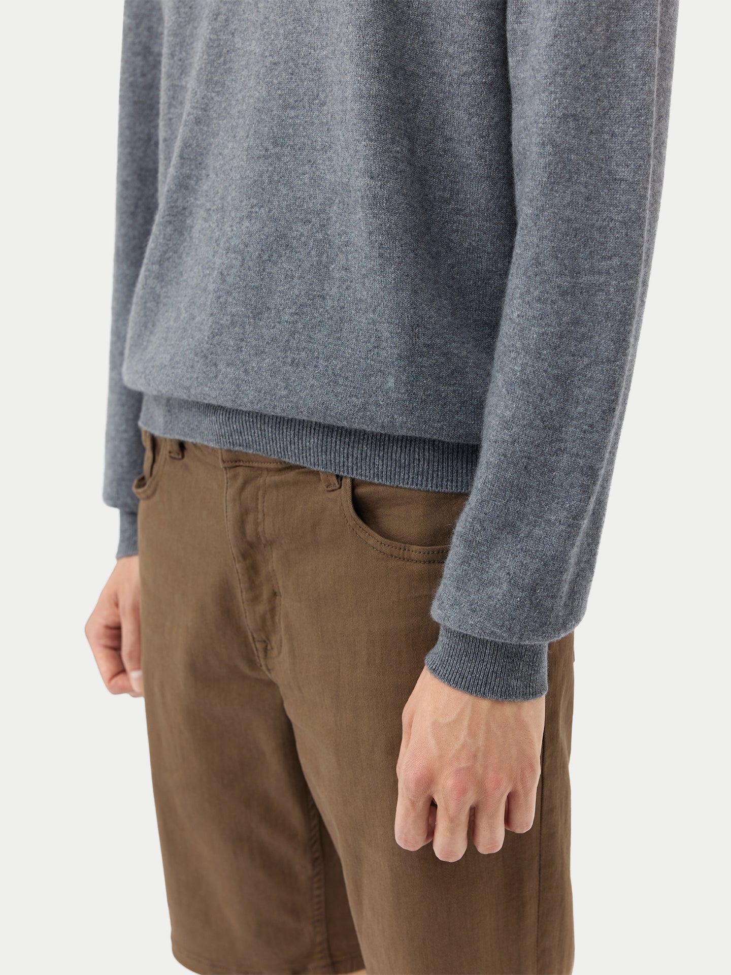 Men's Cashmere Half-Zip Sweater Dim Gray - Gobi Cashmere