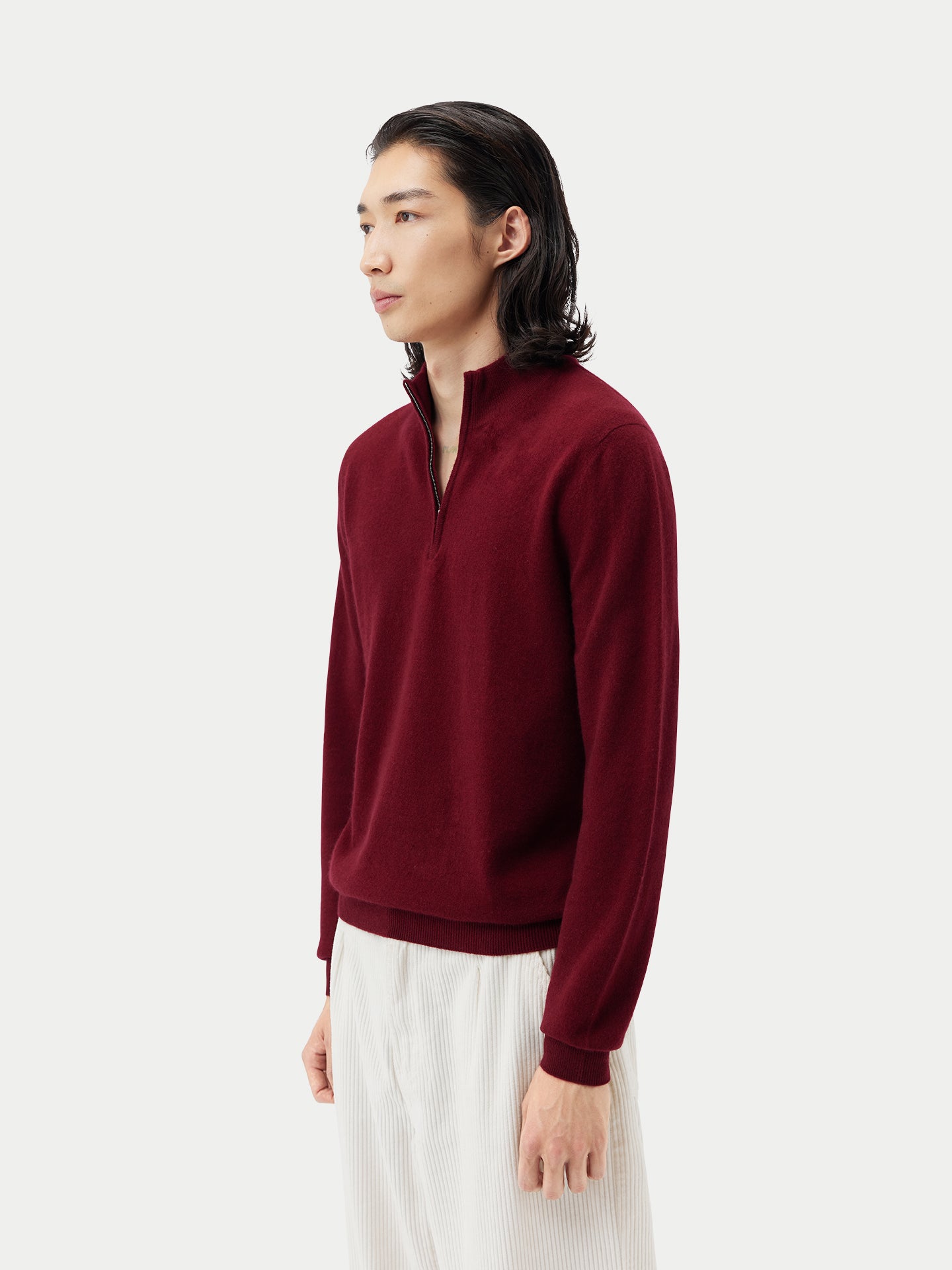 Maglione Half-Zip In Cashmere