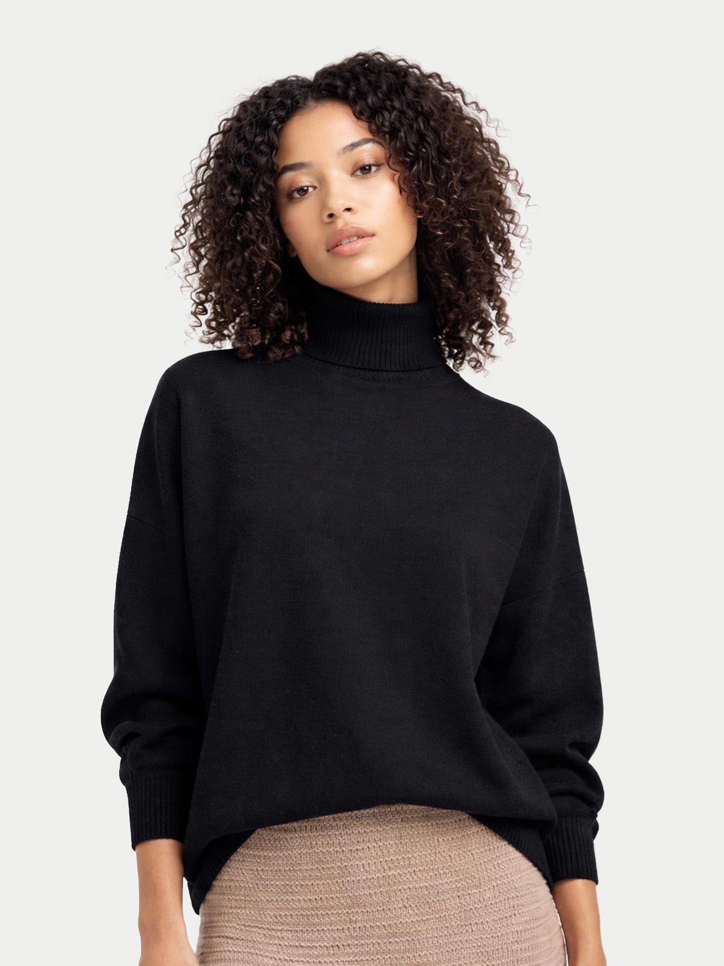 Women T-Neck  Cashmere Sweater
