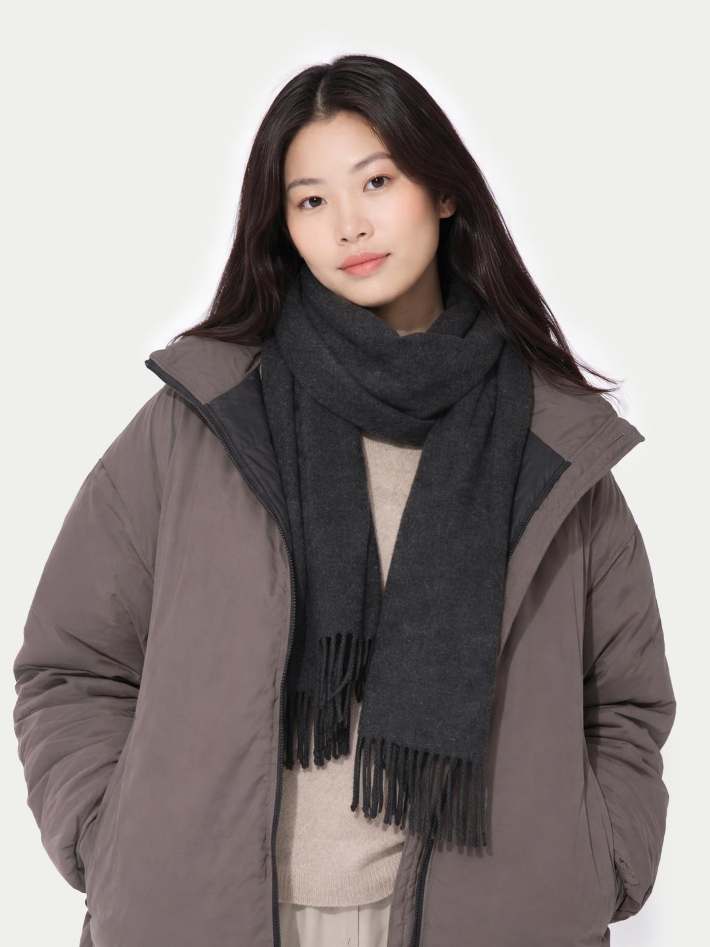 Halstørklæde Med Frynser