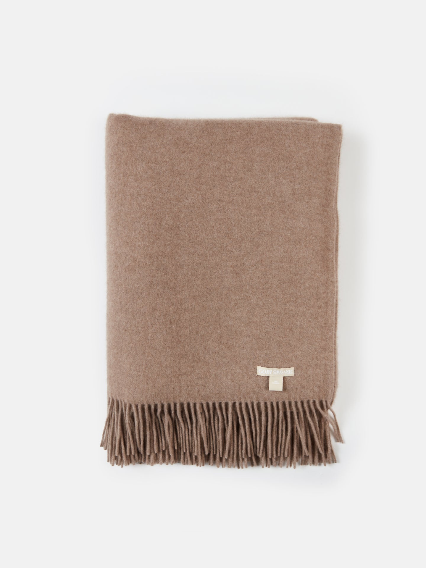 Organic Colour Cashmere Large Blanket with Fringe