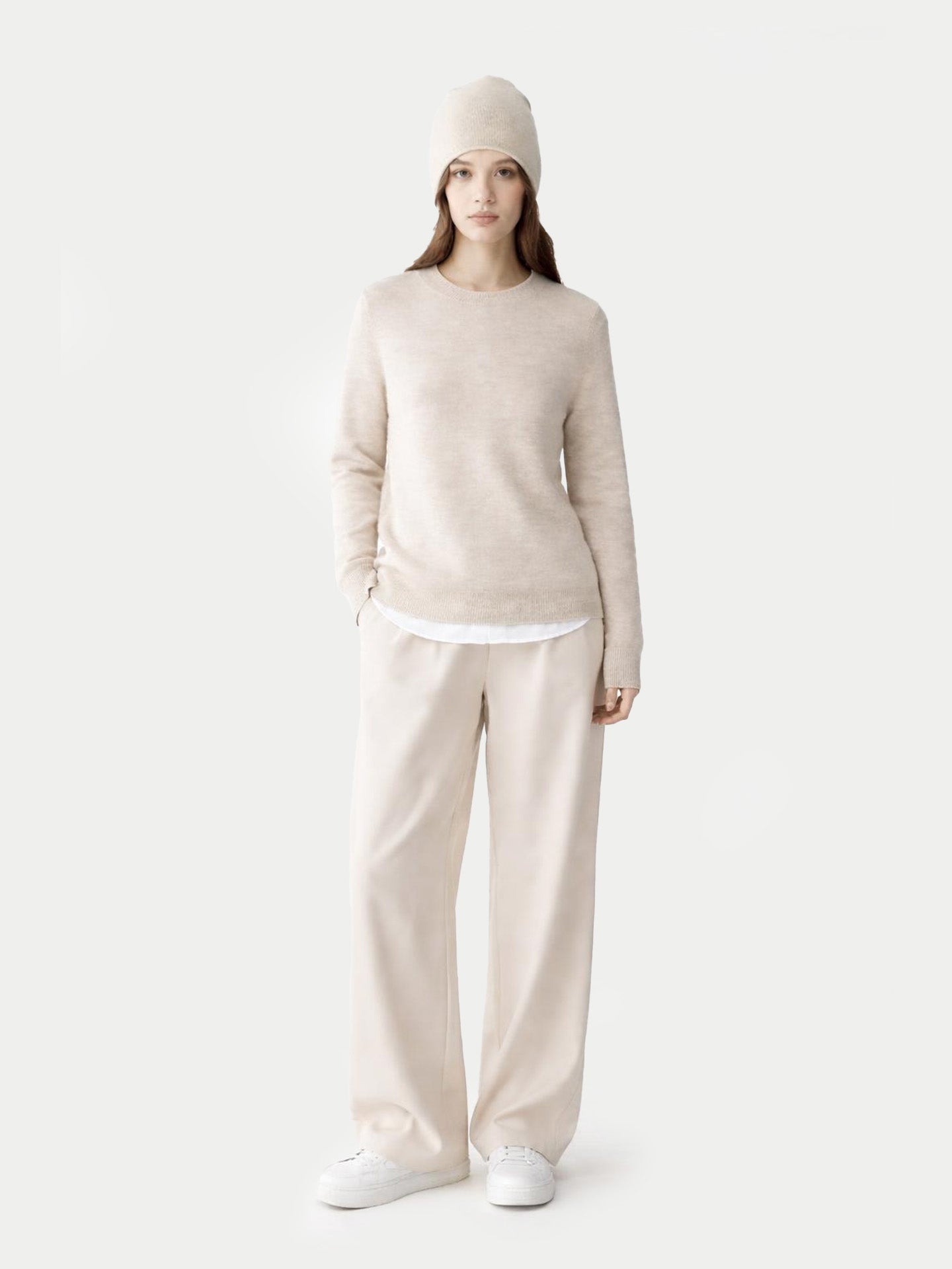 € 99 Cashmere Hat & Sweater Set Birch - Gobi Cashmere