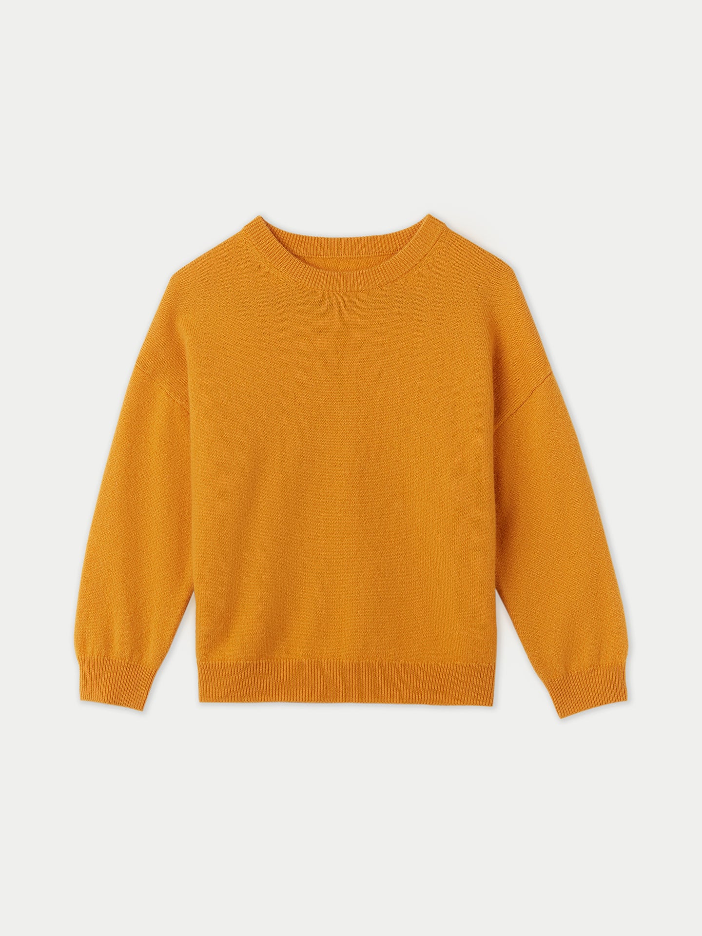 Kids Cashmere Crew Neck Sweater Daffodil - Gobi Cashmere