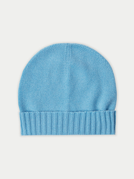 Kids Cashmere Beanie Azure Blue - Gobi Cashmere