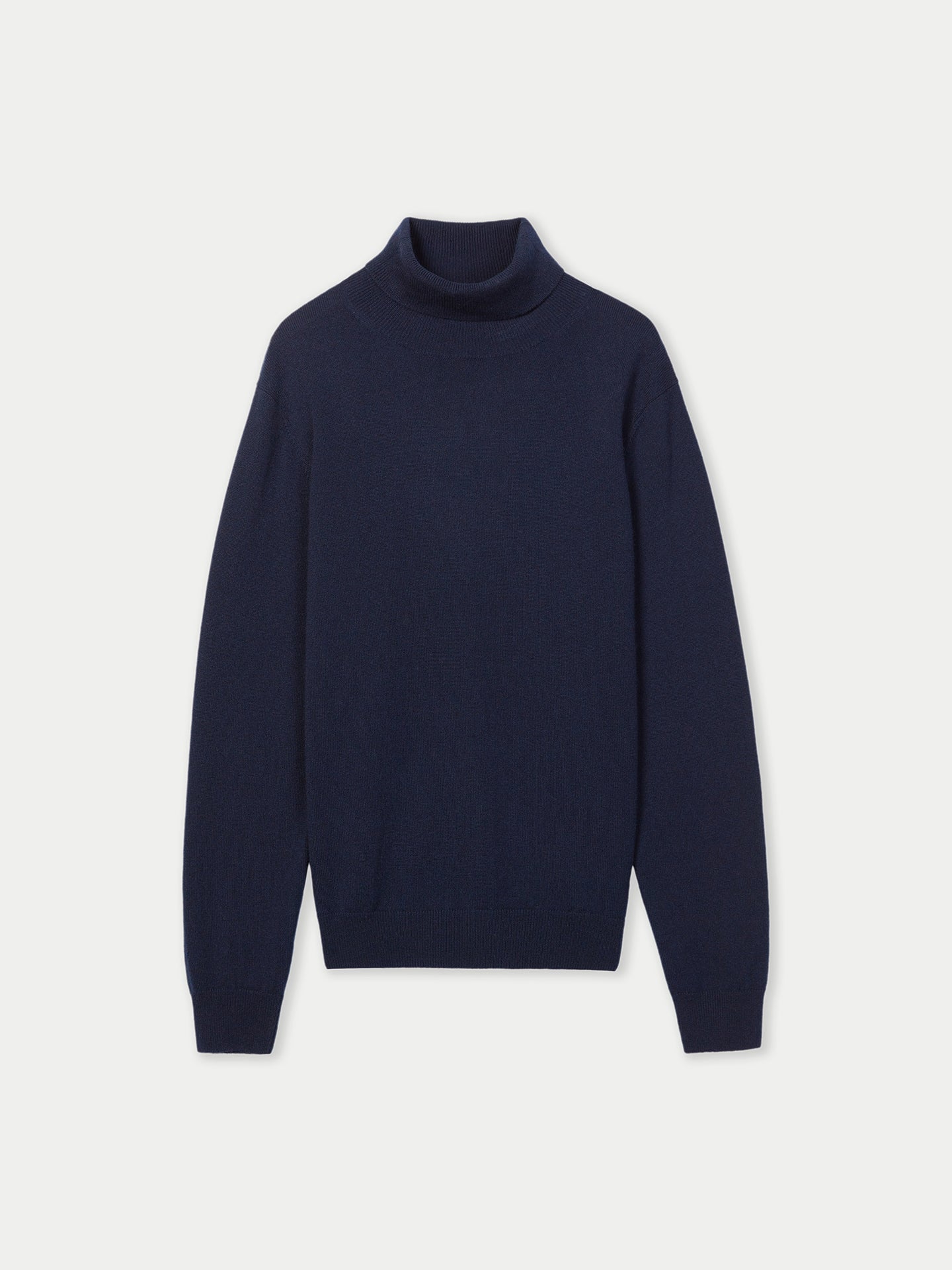 Men's Pure Cashmere Essential Turtle Neck Sweater Navy | Gobi Cashmere