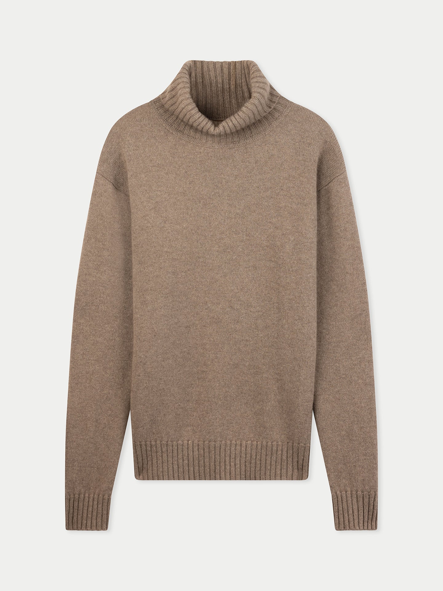 Men's Cashmere Turtleneck Taupe - Gobi Cashmere
