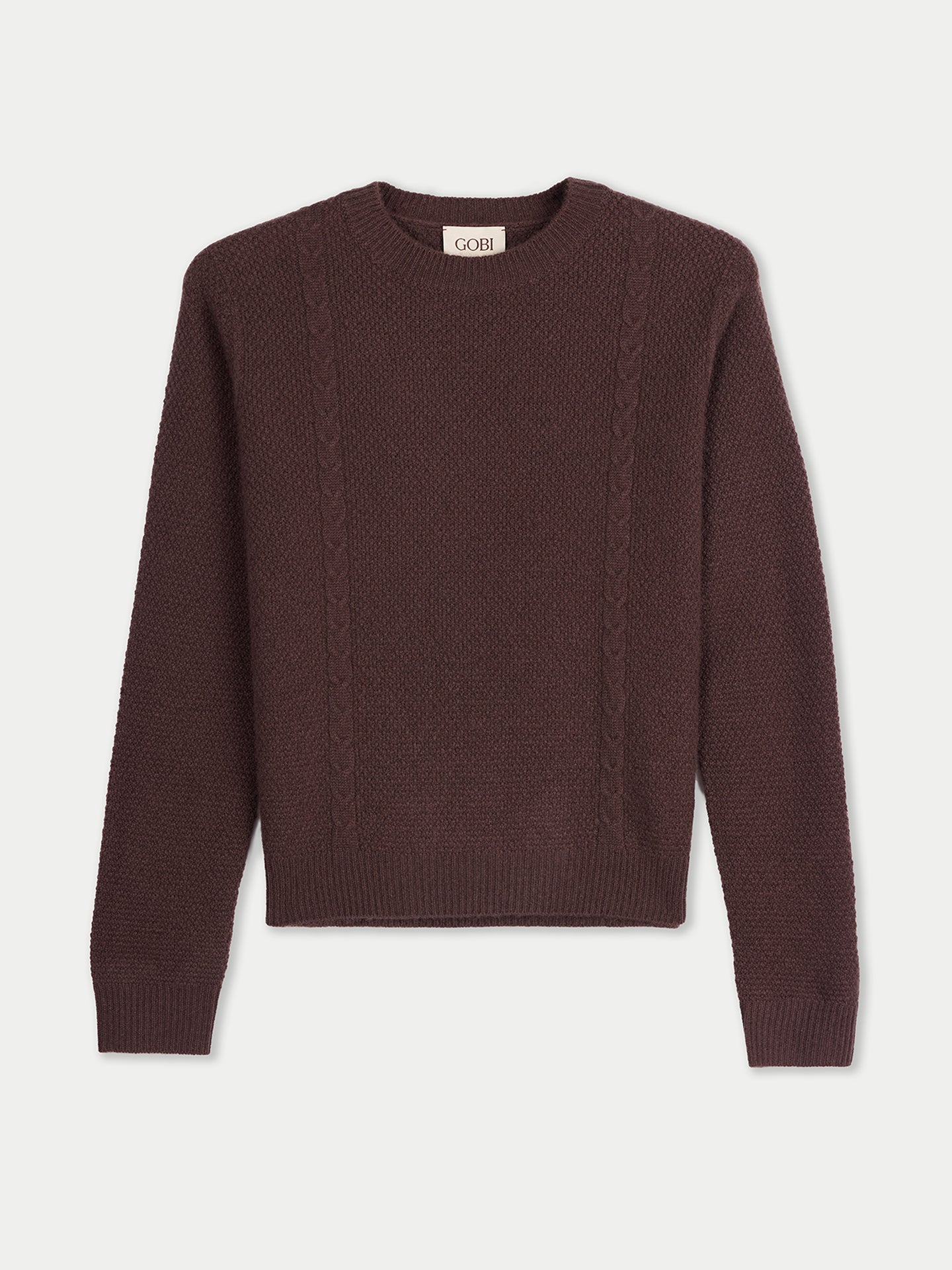 Cropped Crewneck Cashmere Sweater