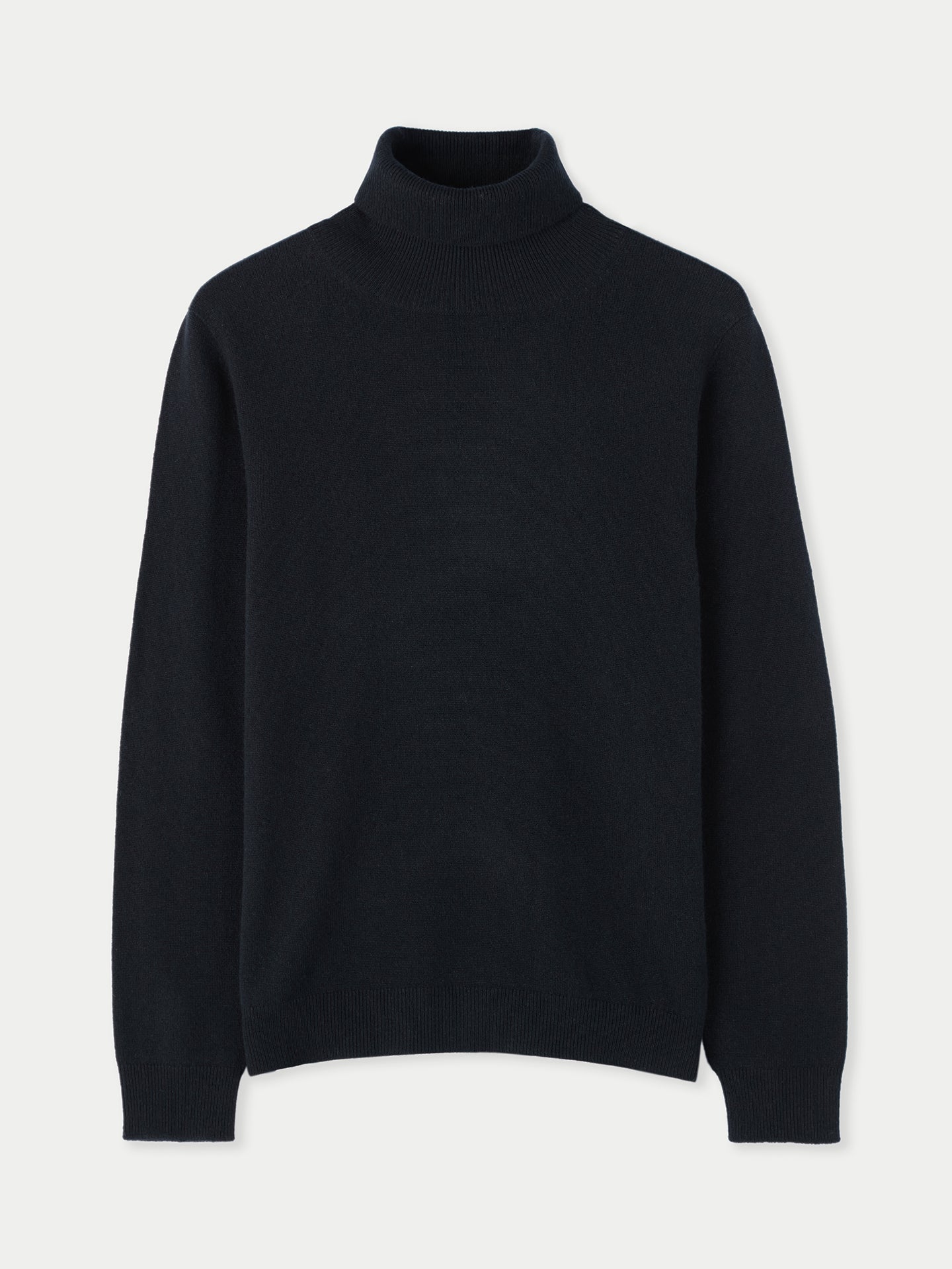 Women's Cashmere Basic Turtle Neck Sweater Black - Gobi Cashmere