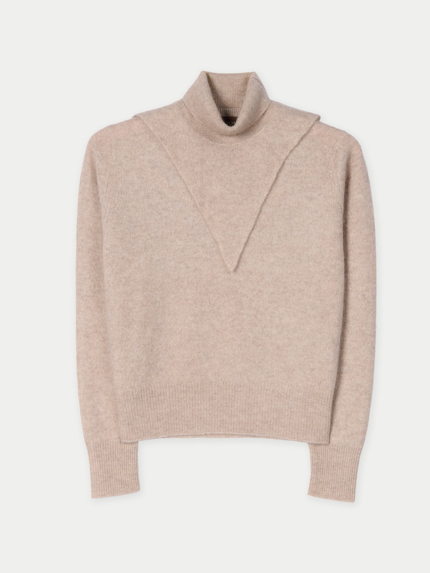Organic Colour Dual-Collar Cashmere Sweater