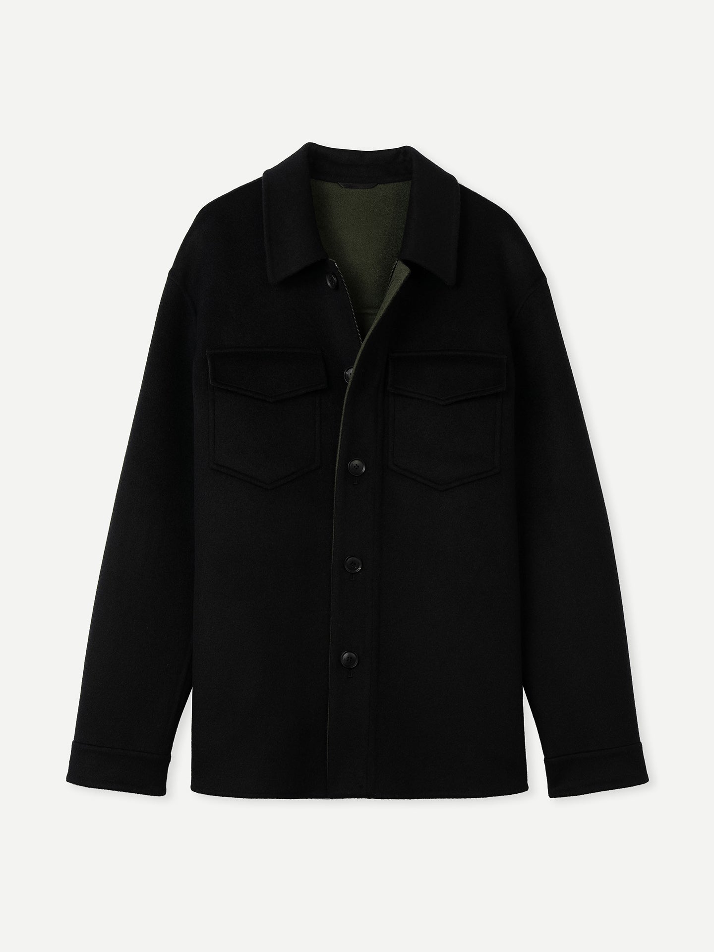 Men's Cashmere Workwear Jacket Black - Gobi Cashmere