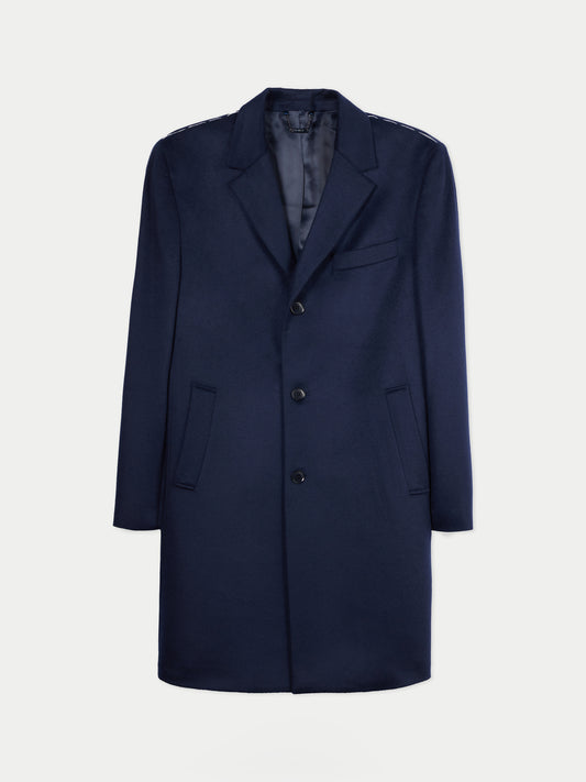 Men’s Cashmere Coat with Notched Lapels Navy Blazer - Gobi Cashmere