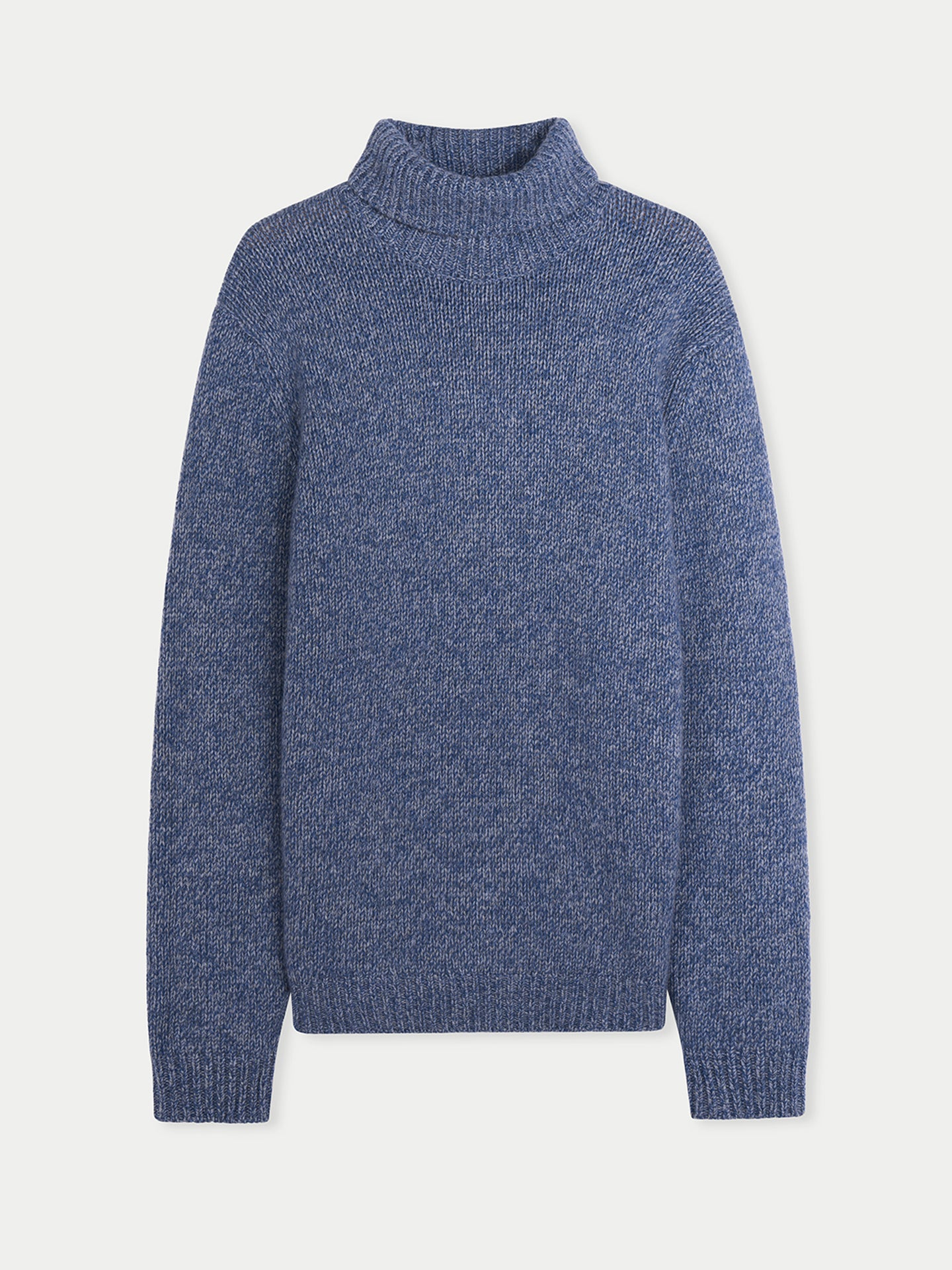 Men's Jersey Knitted Cashmere Sweater Country Blue - Gobi Cashmere