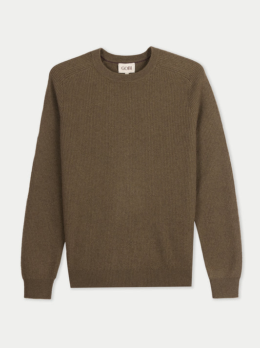 Men's Ribbed Cashmere Sweater