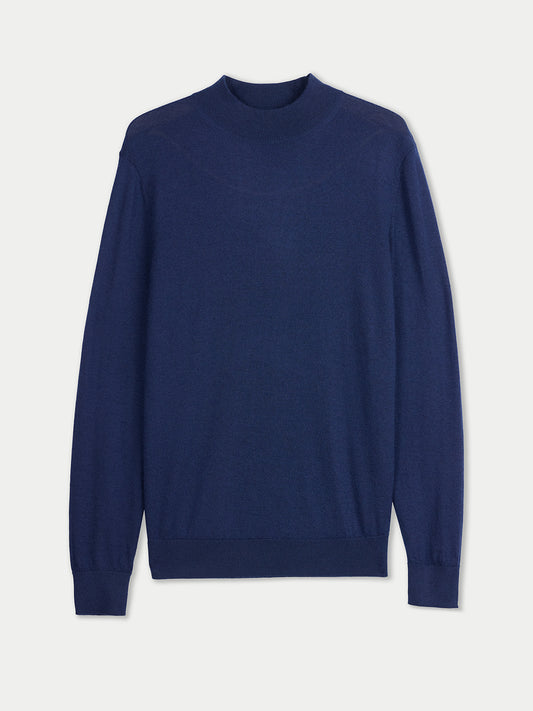 Men Cashmere Silk High Neck  Sweater