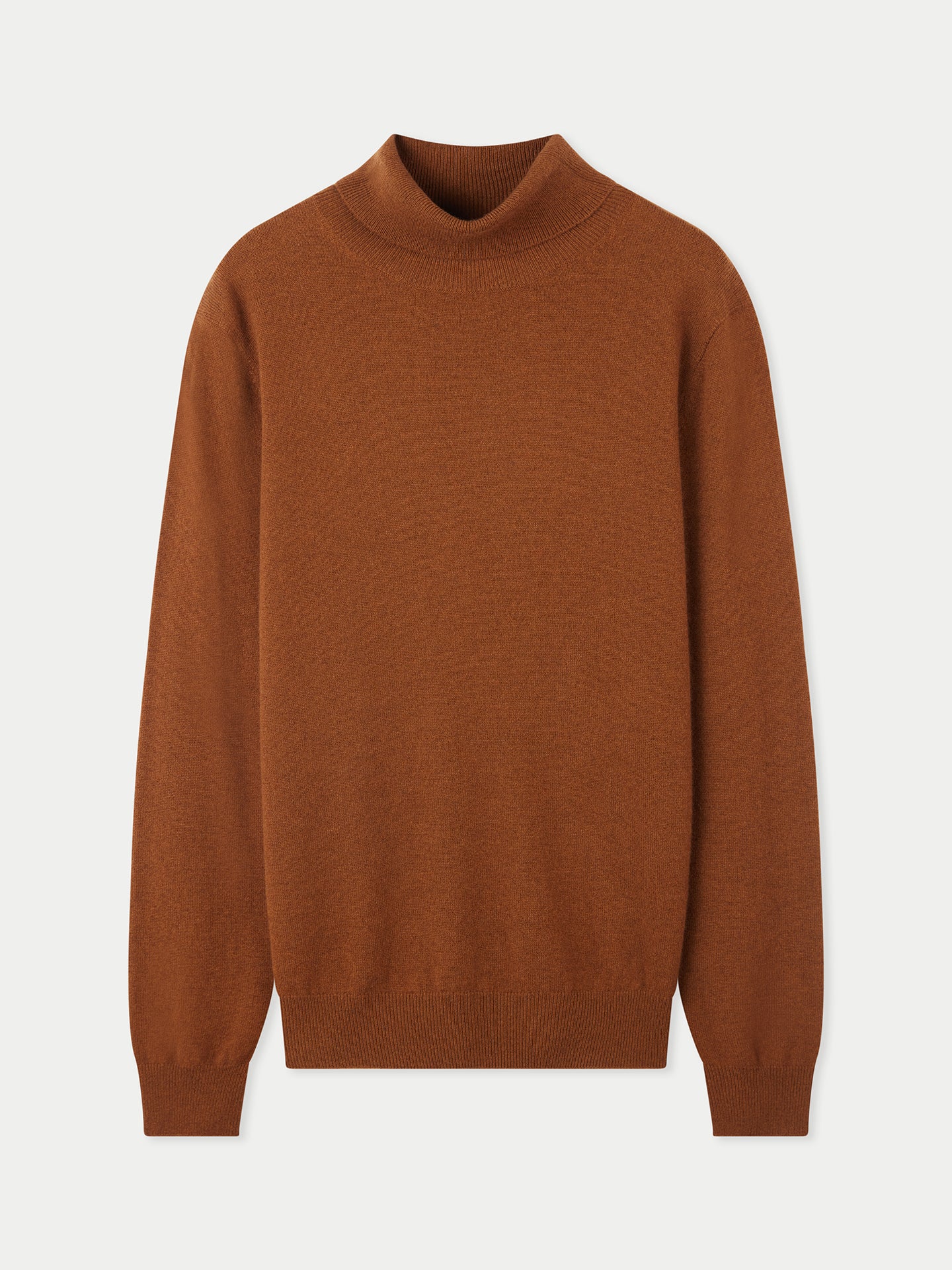 Men's Cashmere Basic Turtle Neck Sweater Chipmunk - Gobi Cashmere