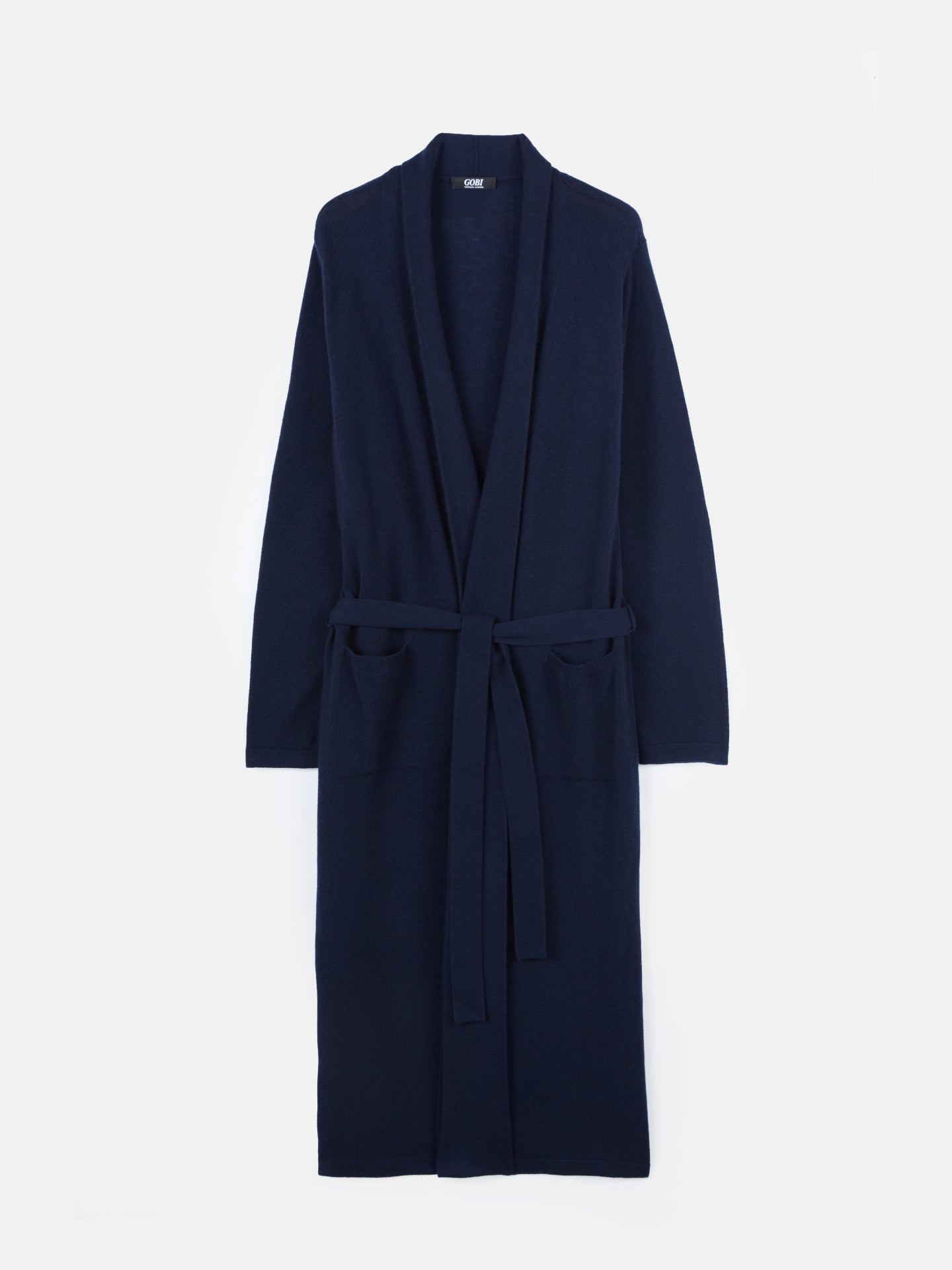 Men's Cashmere Robe Navy - Gobi Cashmere