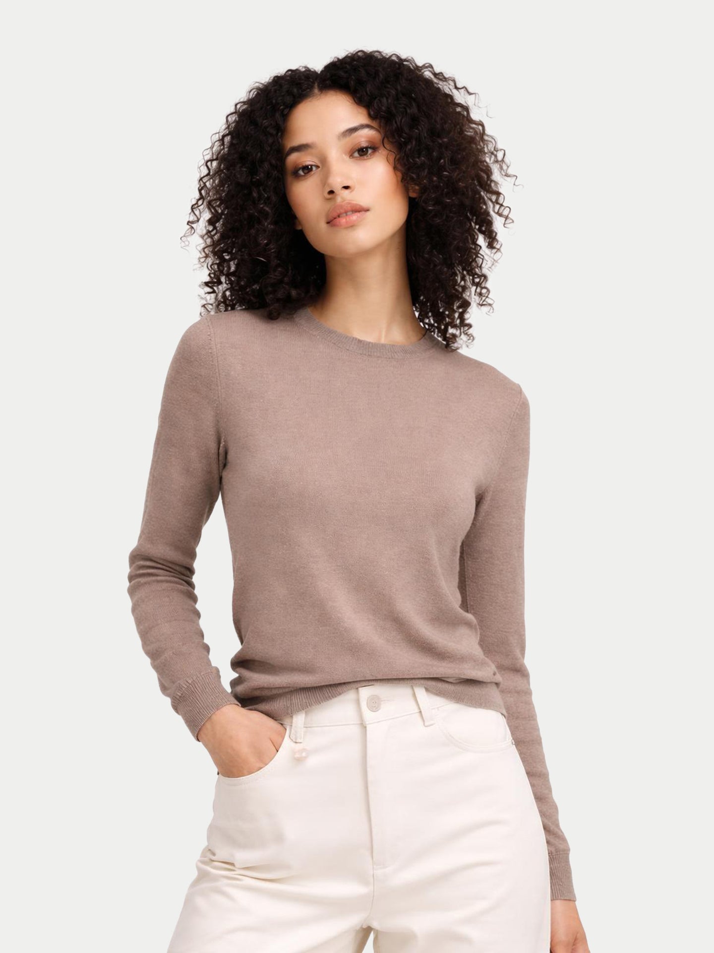 Women C-Neck  Cashmere Sweater