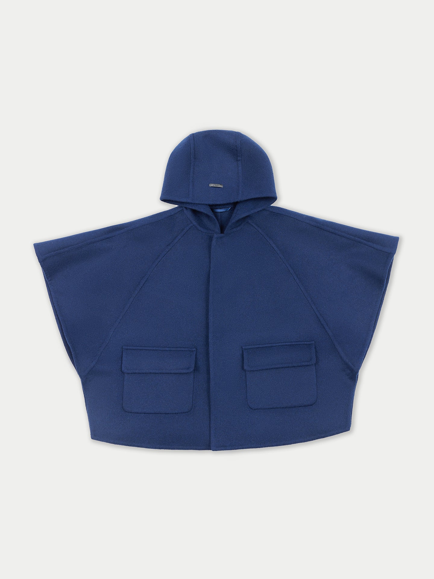 Kids Hooded Cashmere Poncho Navy - GOBI Cashmere