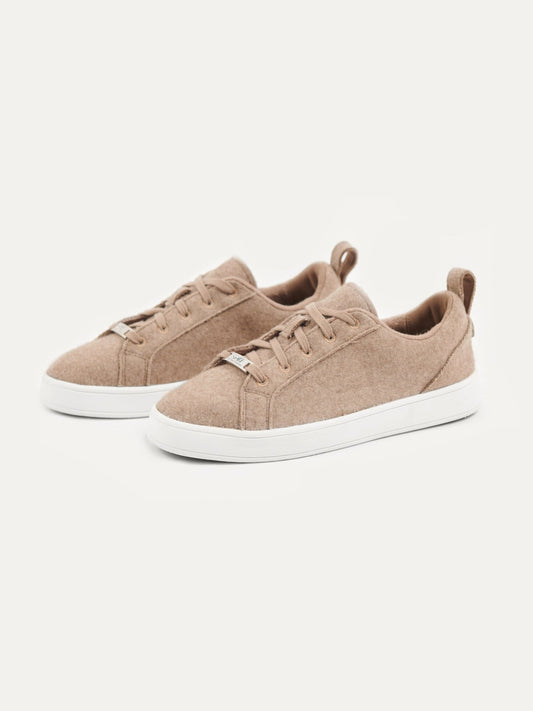 Unisex Cashmere Low Ankle Sneakers Taupe - Gobi Cashmere