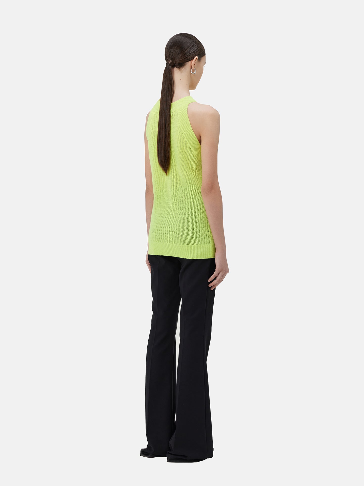 Women's Sleeveless Cashmere Top Sunny Lime - Gobi Cashmere