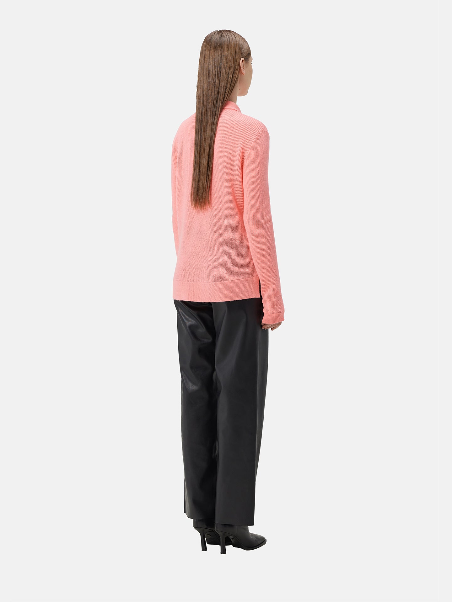 Women's Cashmere Polo Shell Pink - Gobi Cashmere