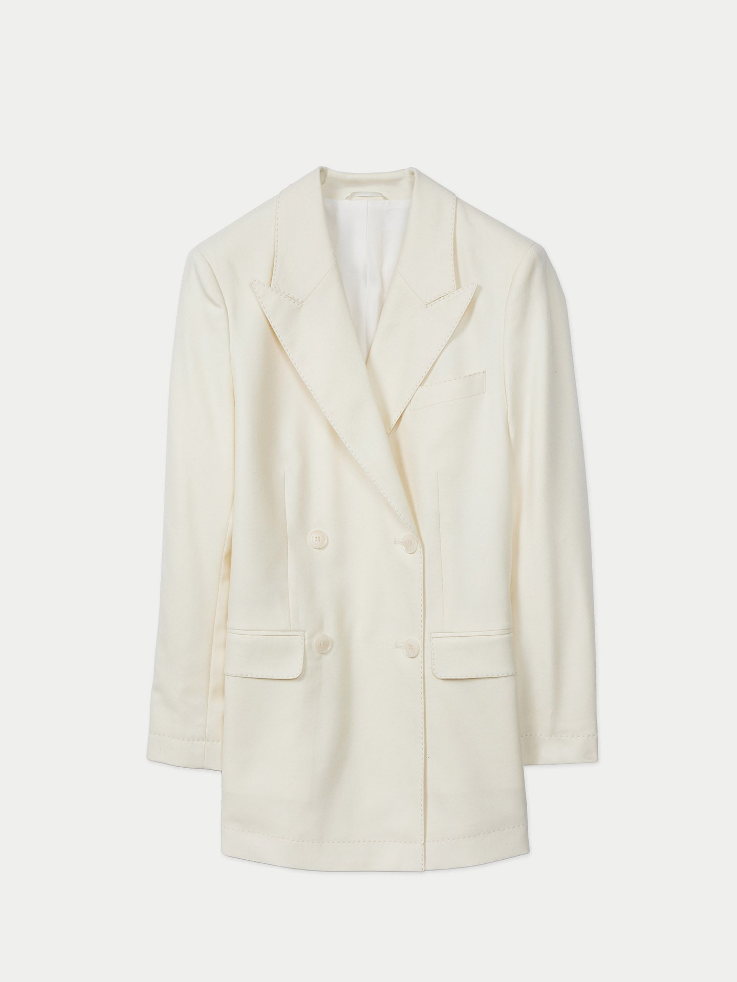 Organic Colour Cashmere Double-breasted Blazer